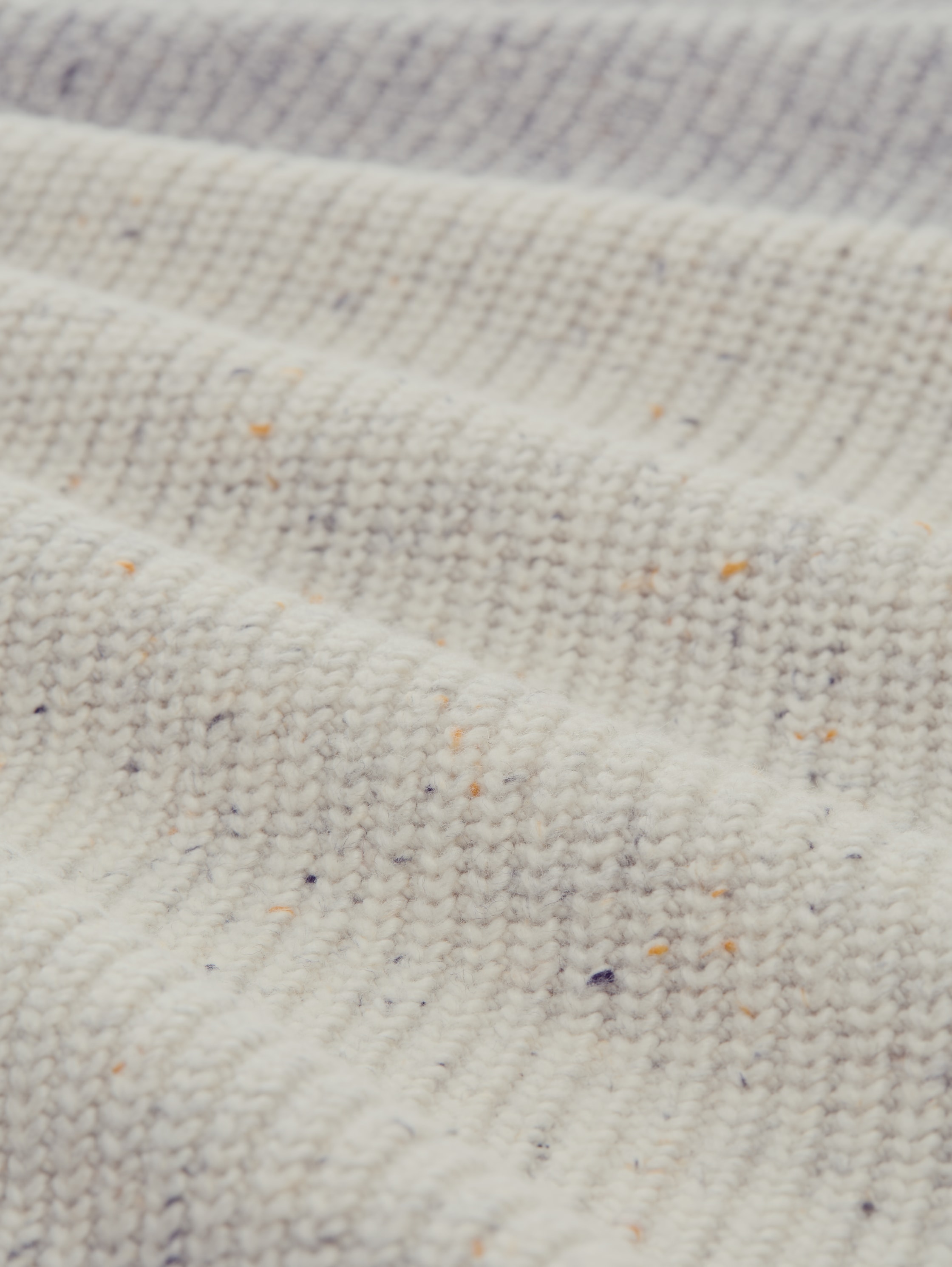 Regular Fit Strickpullover mit Logo-Badge - grey_offwhite_nep_colorblock - 