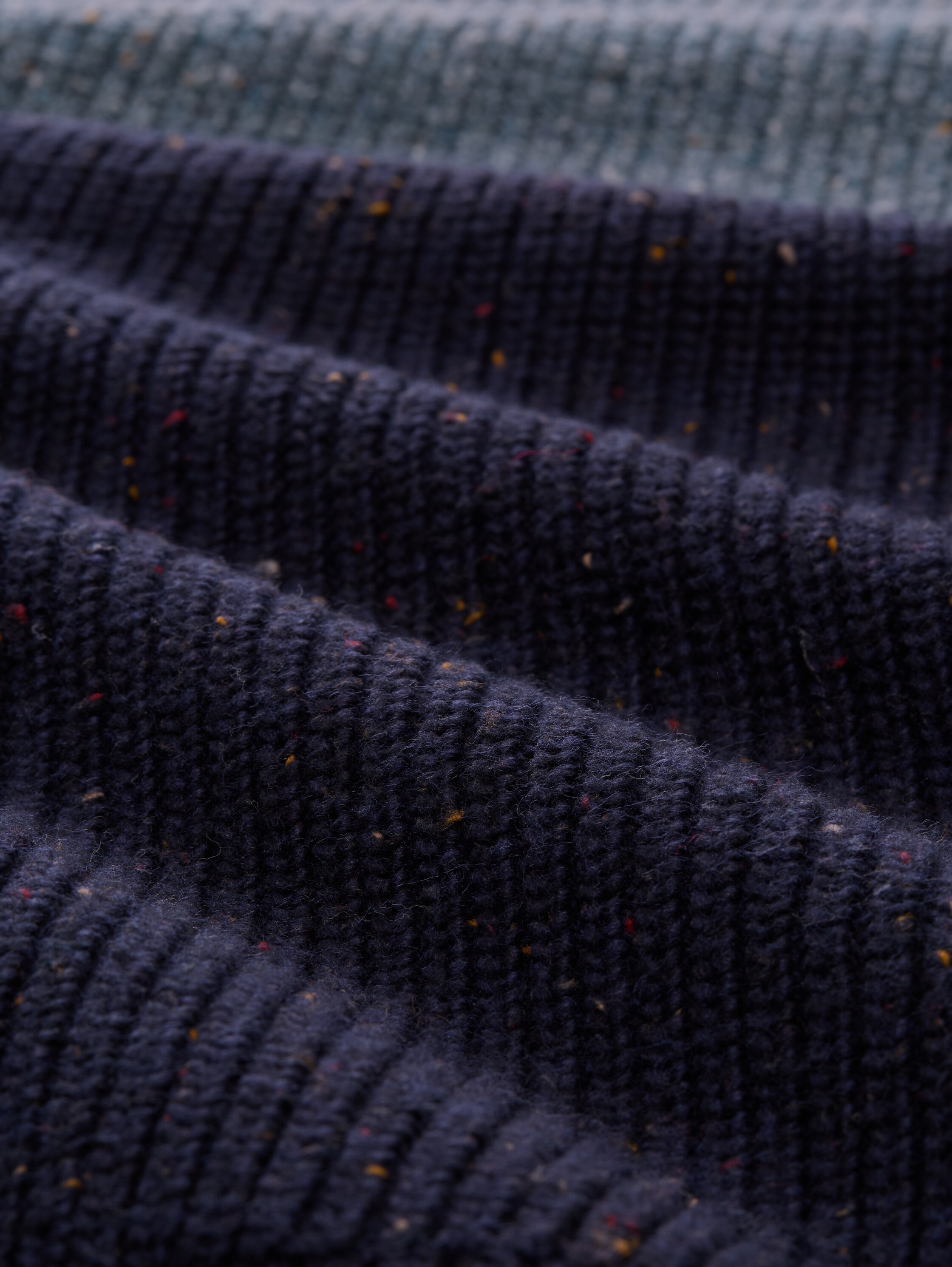 Regular Fit Strickpullover mit Logo-Badge - blue_navy_nep_colorblock - 