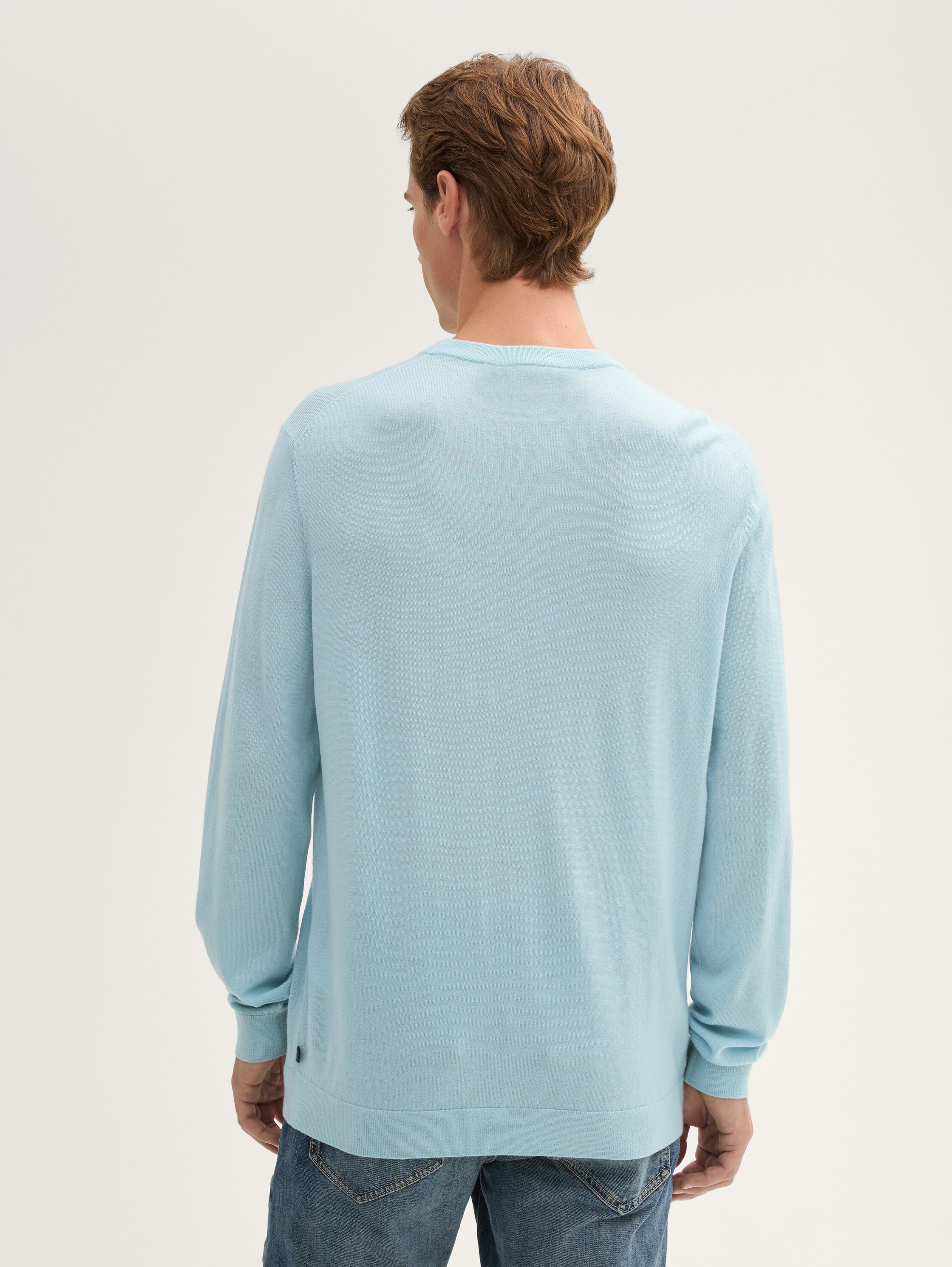 Strickpullover aus Merinowolle - dusty_mint_blue - 