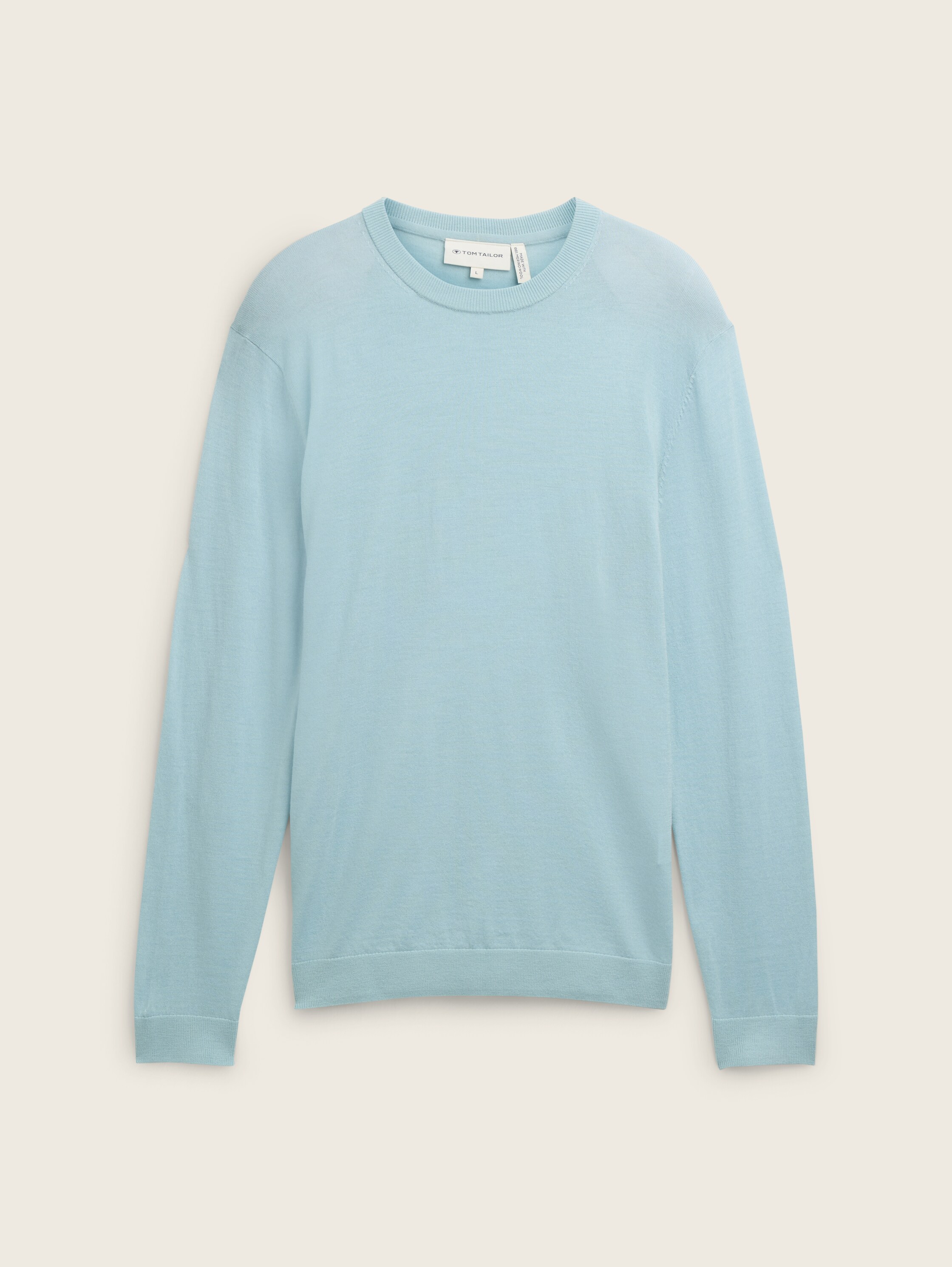 Strickpullover aus Merinowolle - dusty_mint_blue - 