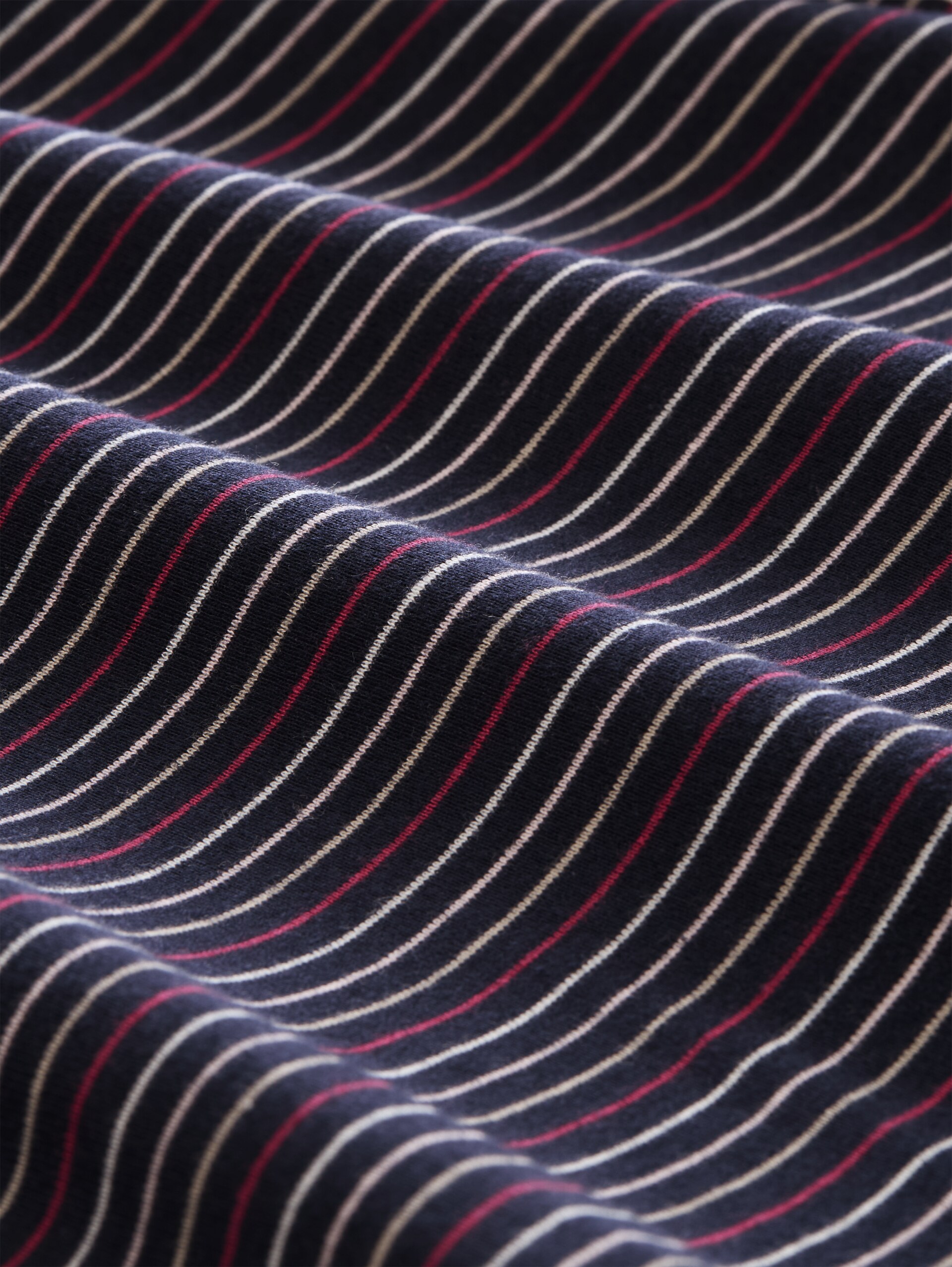 Langarmshirt mit Herz-Stickerei - blue pink beige stripe - Material-Ansicht