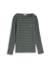 Nicht ausgewählt, Langarmshirt mit Herz-Stickerei von Tom Tailor, grün
