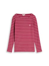 Nicht ausgewählt, Langarmshirt mit Herz-Stickerei von Tom Tailor, rosa