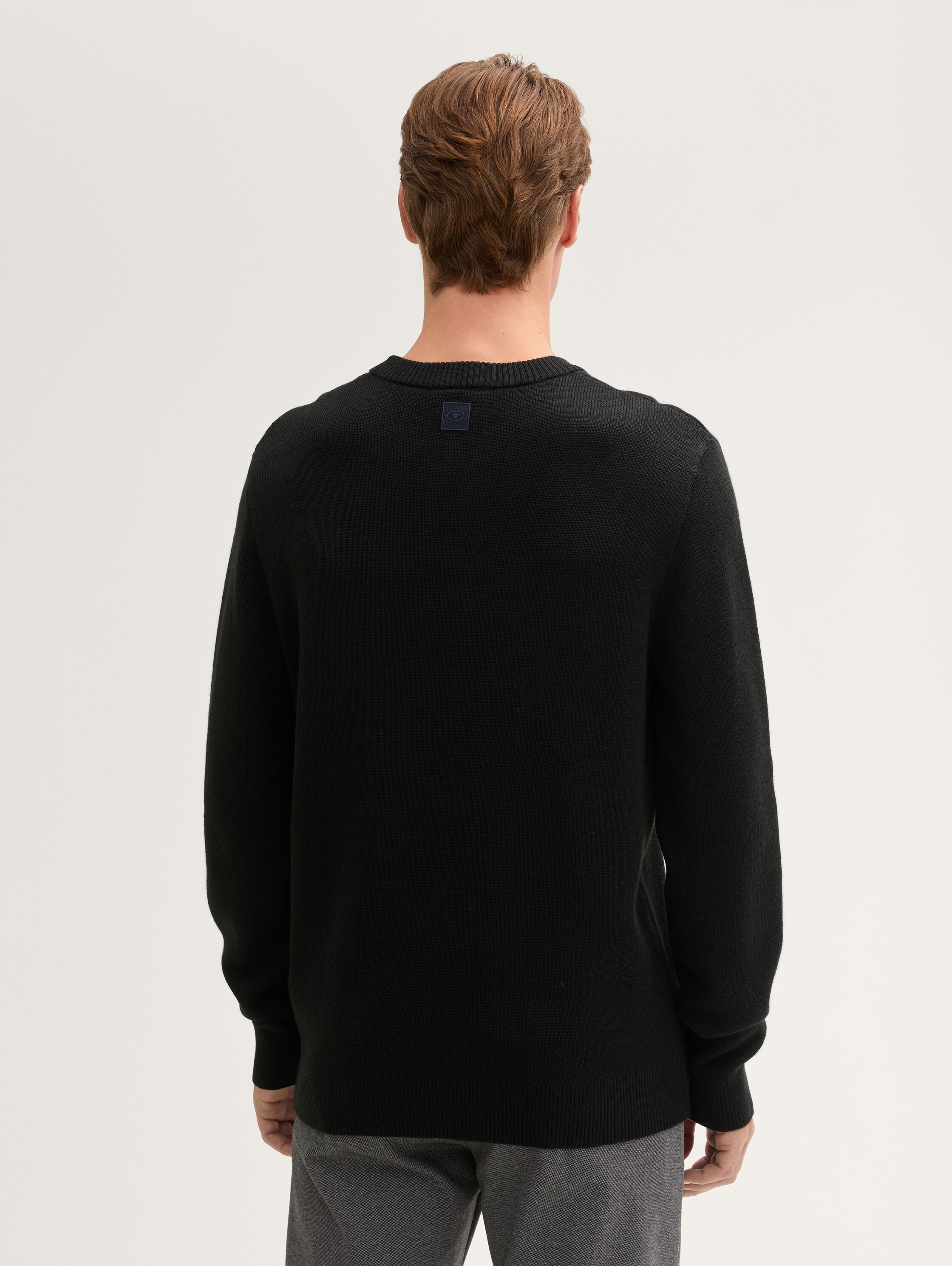 Comfort Wol - Trui met structuur - Black