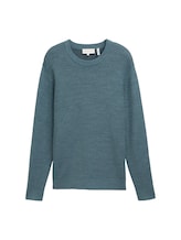 Niet geselecteerd, Comfort Wol - Trui met structuur door , blauw