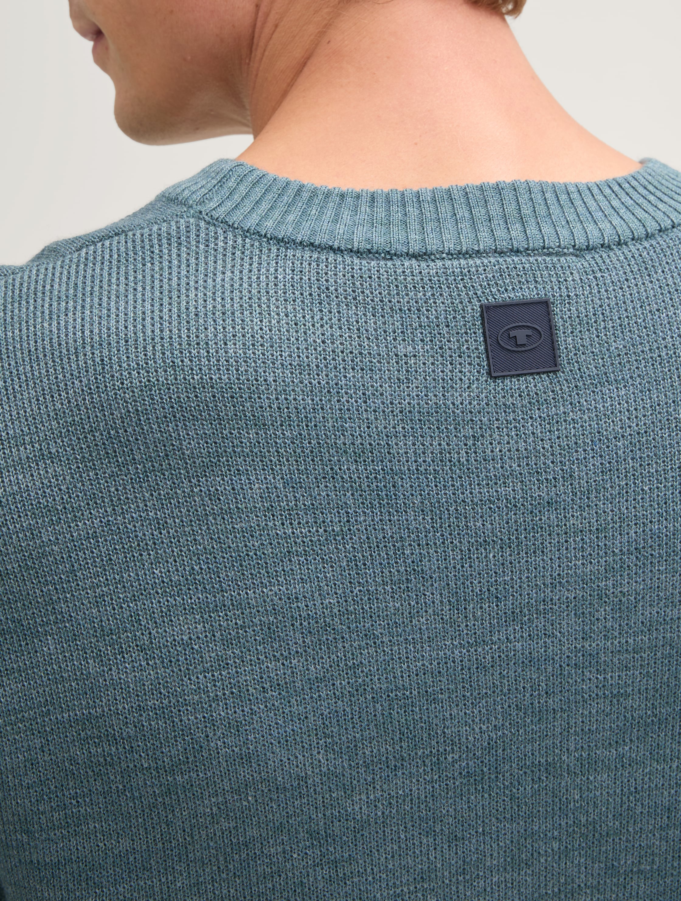 Strickpullover mit weichem Wollanteil - stormy_teal_melange - 