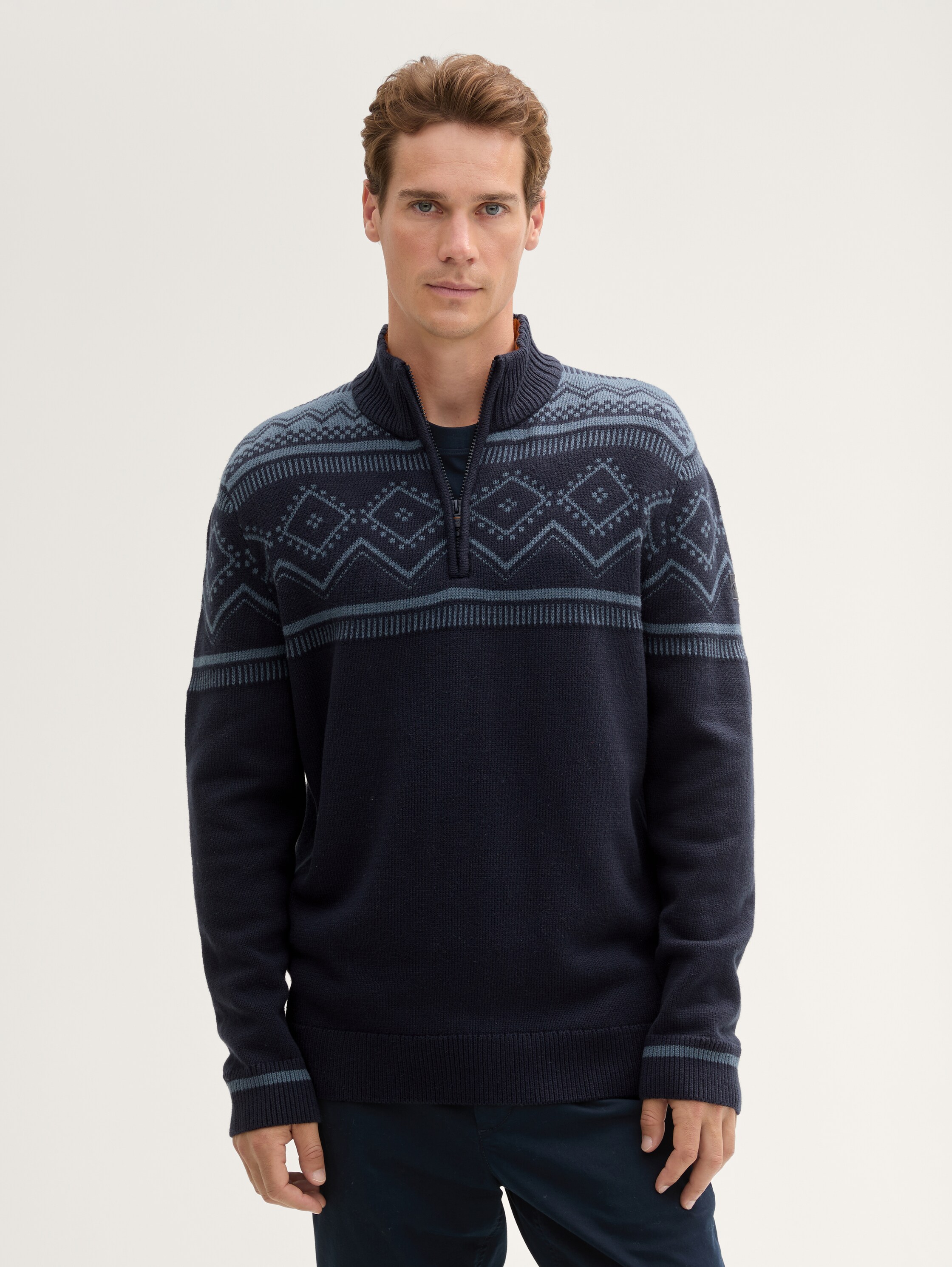 Fair Isle Strick Troyer - stormy_blue_navy_fair_isle - 