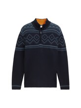 Ausgewählt, Fair Isle Strick Troyer von Tom Tailor, blau