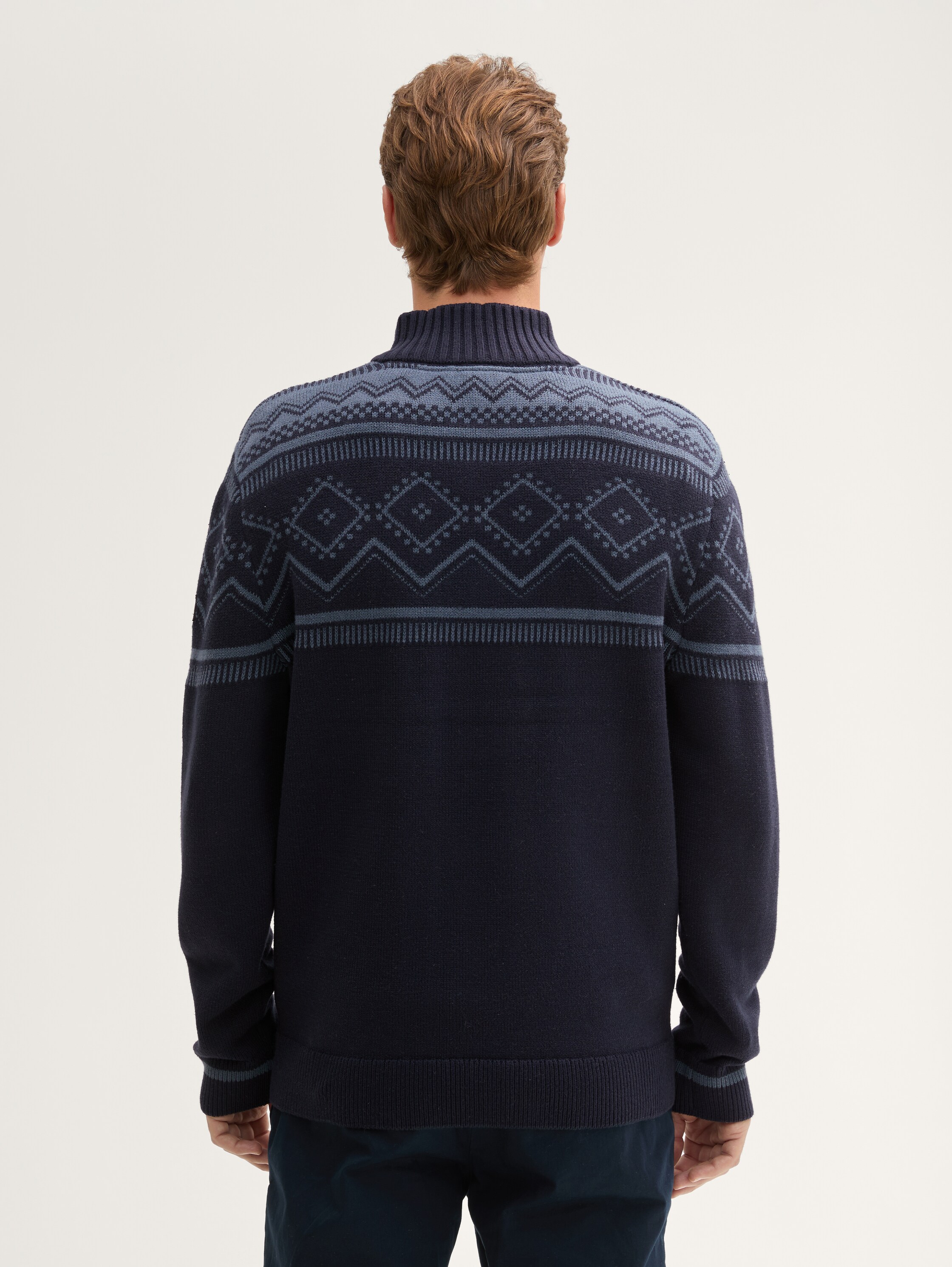 Fair Isle Strick Troyer - stormy_blue_navy_fair_isle - 