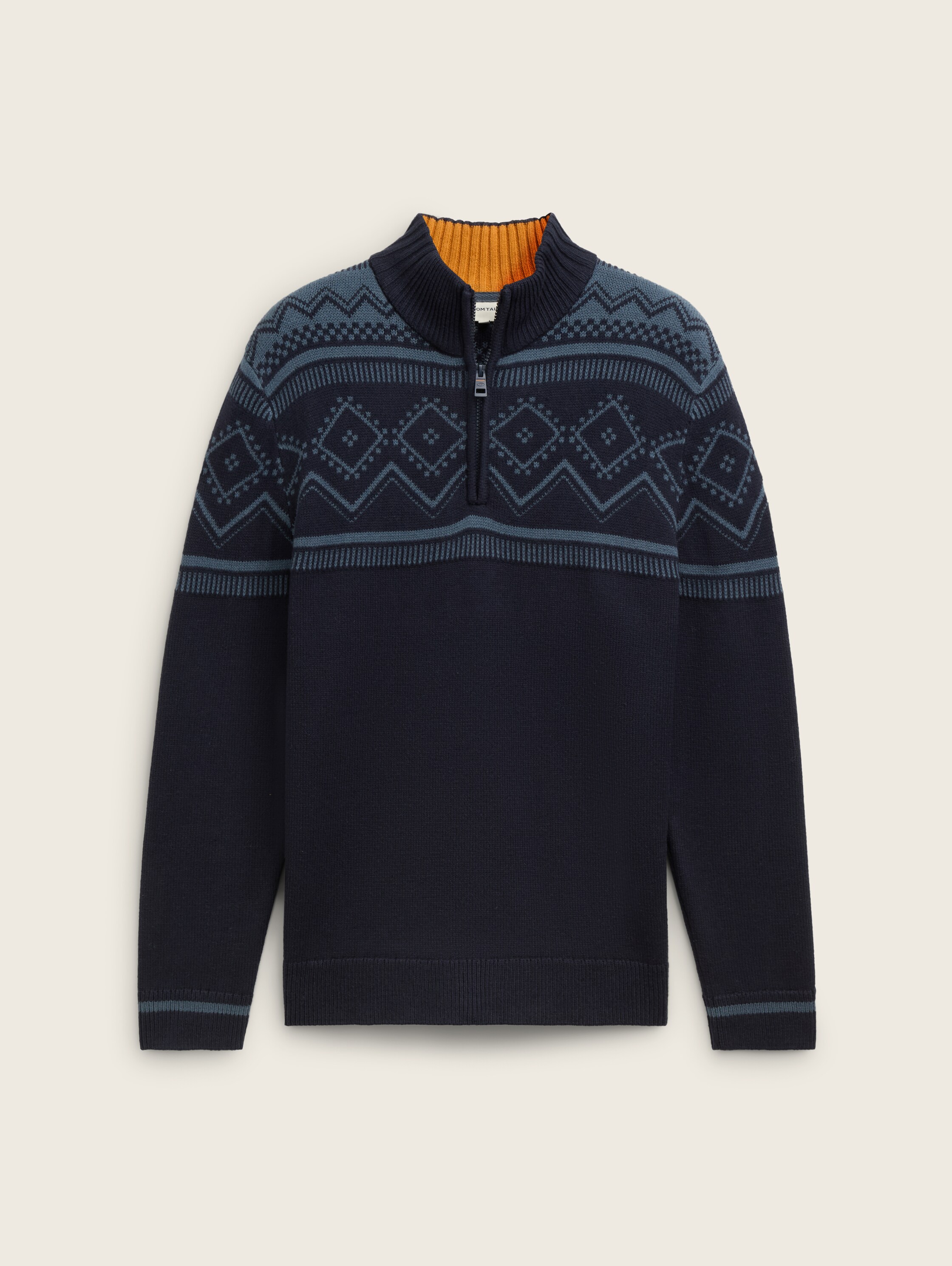 Fair Isle Strick Troyer - stormy_blue_navy_fair_isle - 