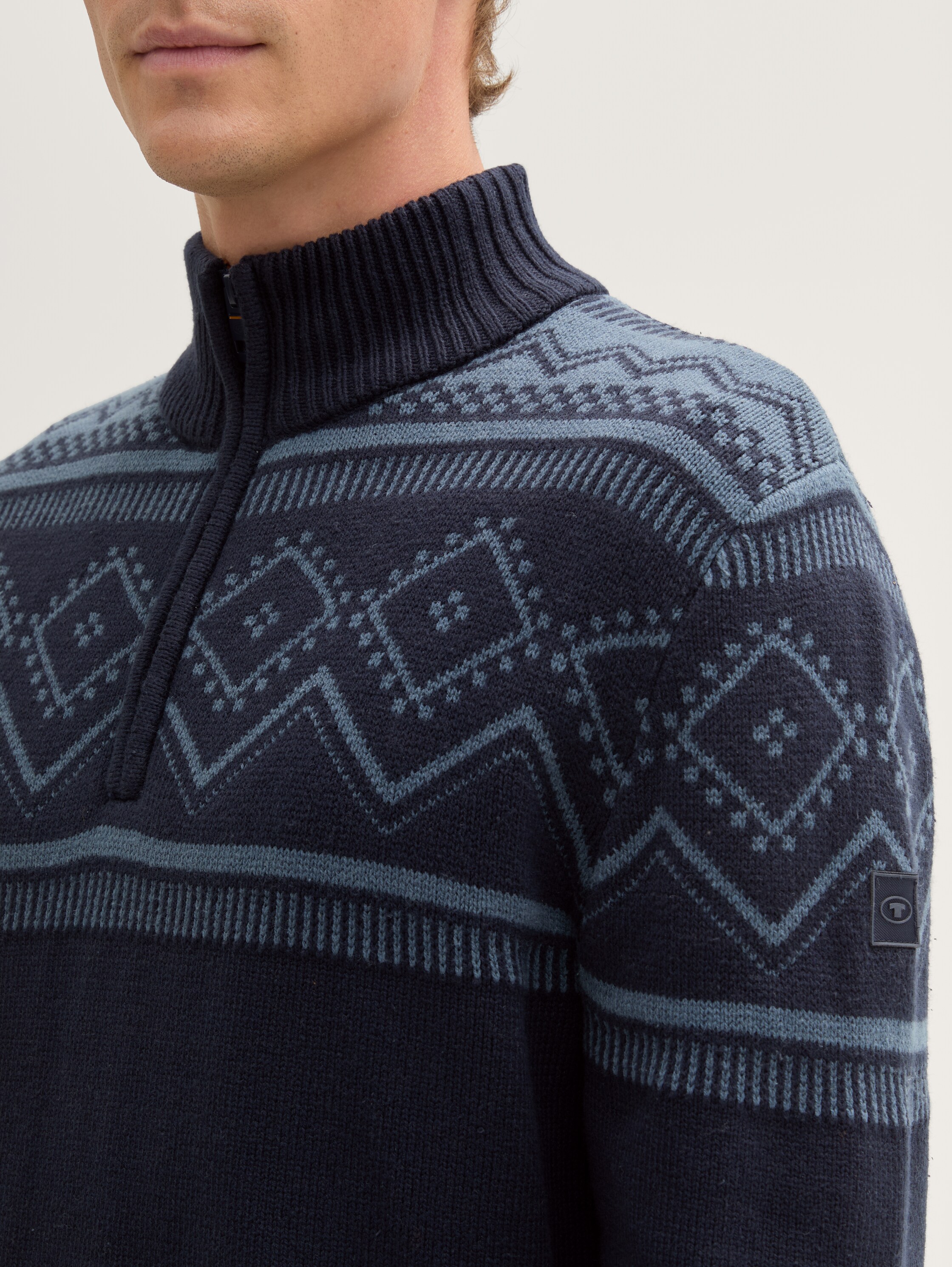 Fair Isle Strick Troyer - stormy_blue_navy_fair_isle - 