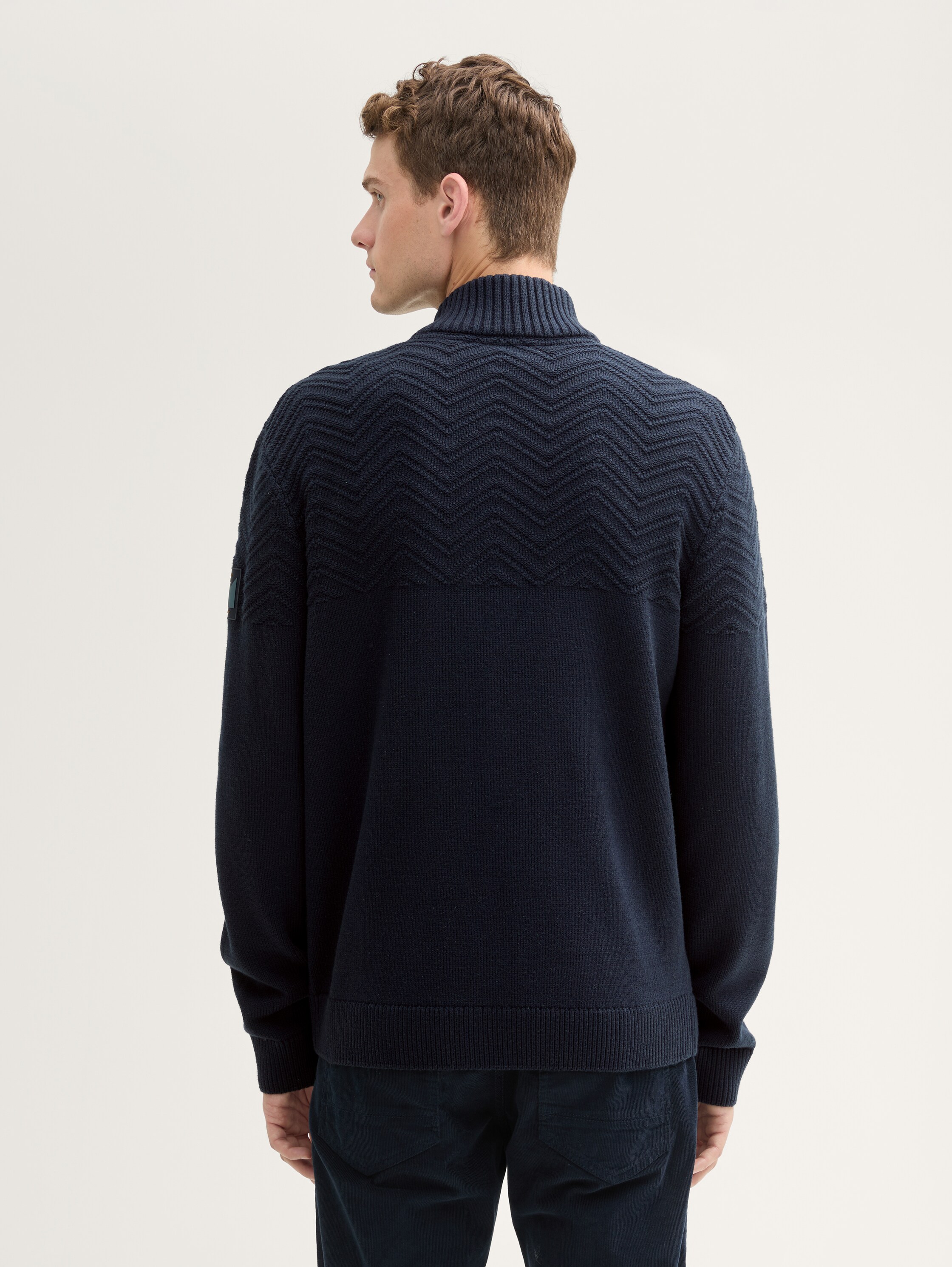 Strickjacke mit Materialmix - 3