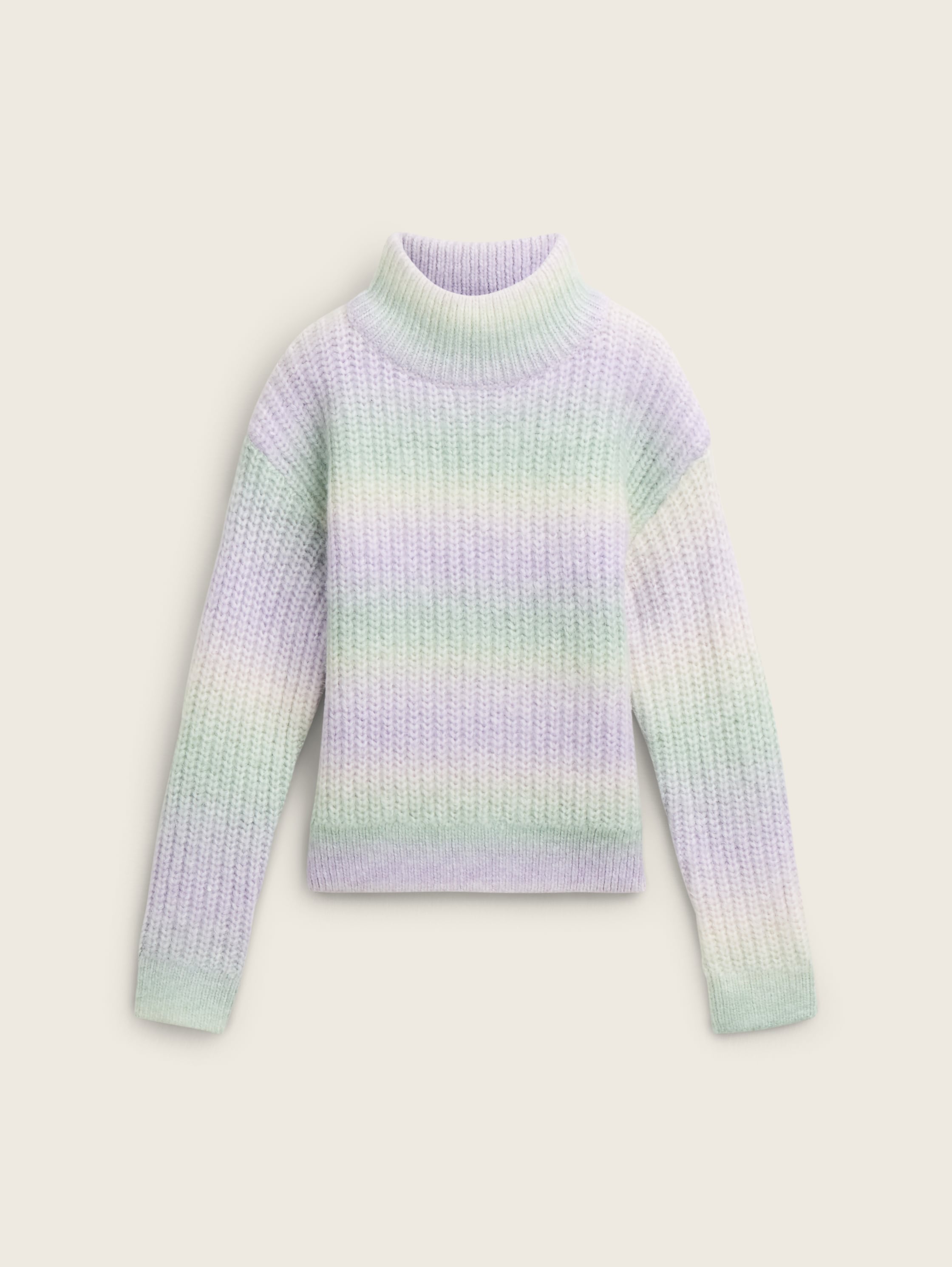 Cropped Strickpullover mit Farbverlauf - multicolor_big_color_run - 