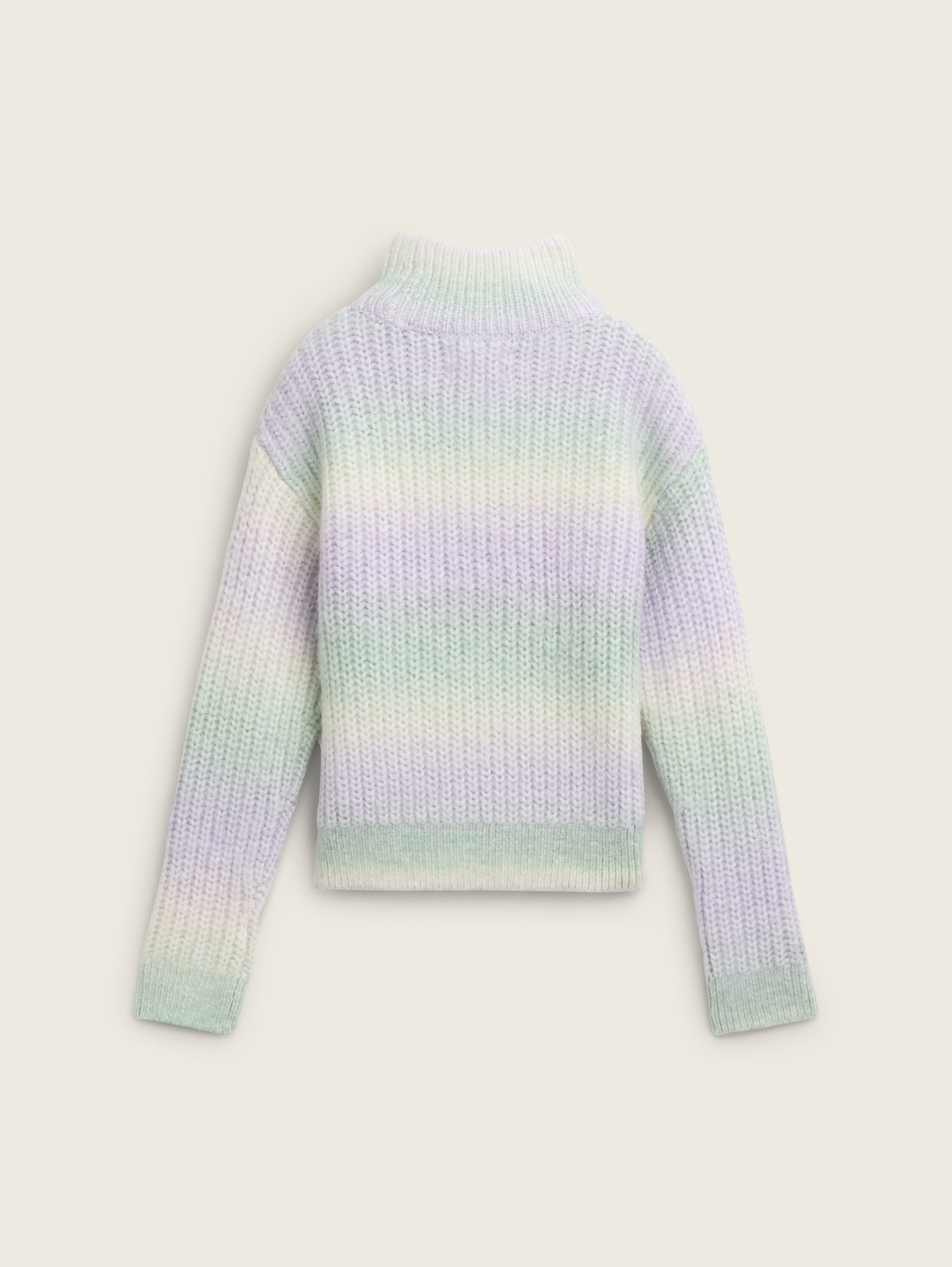 Cropped Strickpullover mit Farbverlauf - multicolor_big_color_run - 
