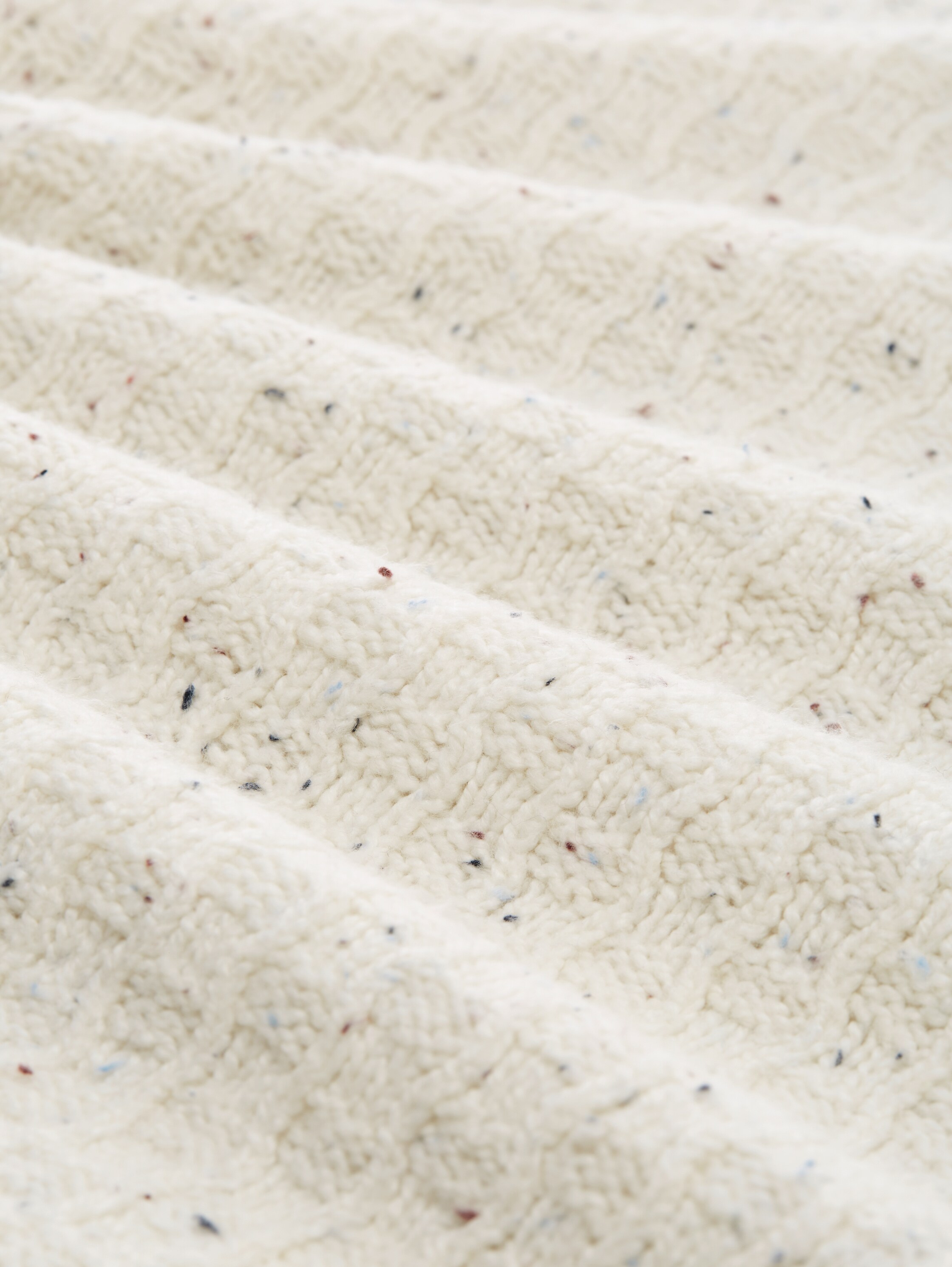 Regular Fit Strickpullover in Melange-Optik - offwhite_multicolor_neps - 