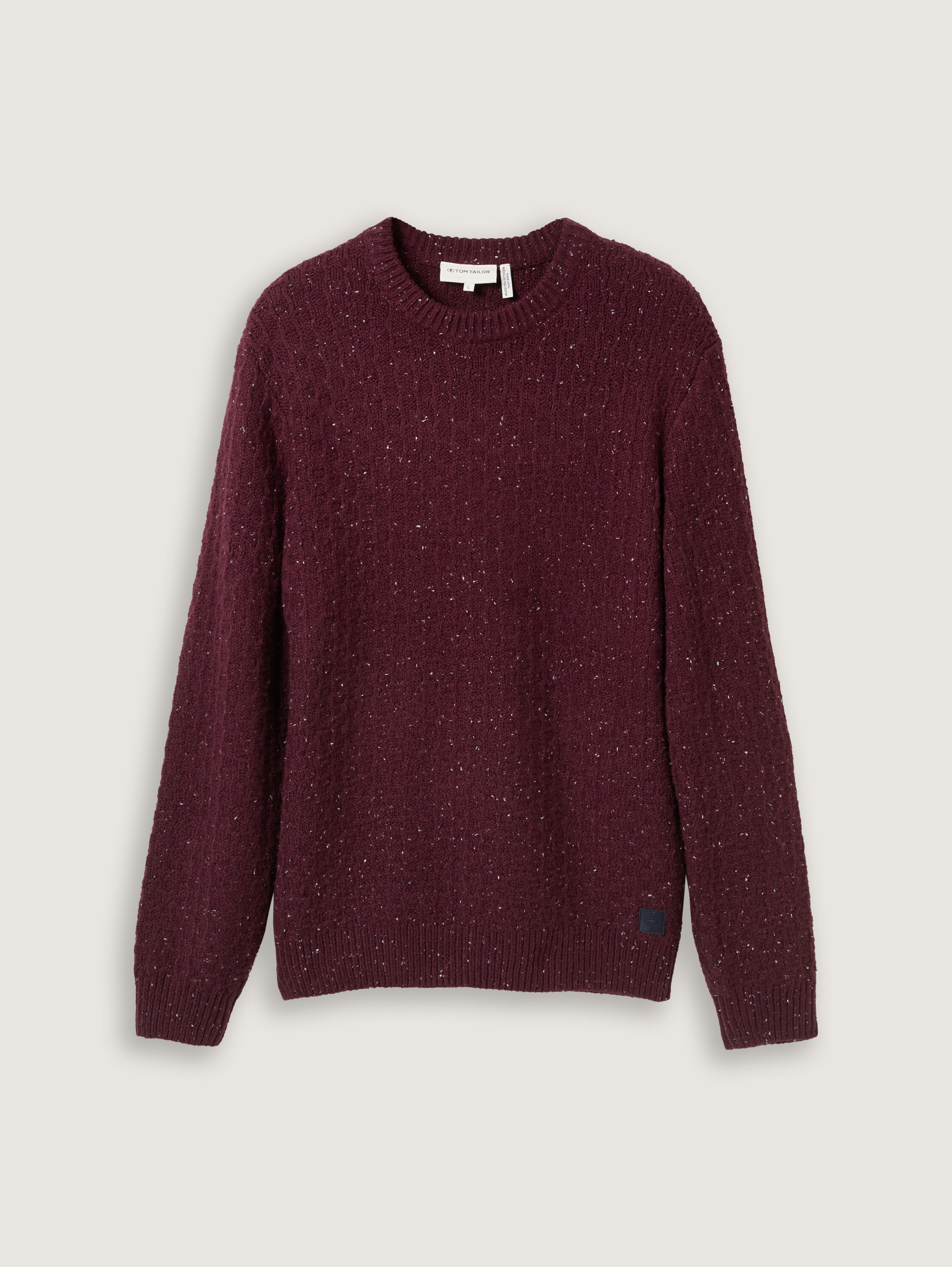 Regular Fit Strickpullover in Melange-Optik - gipsy_purple_multicolor_neps - 