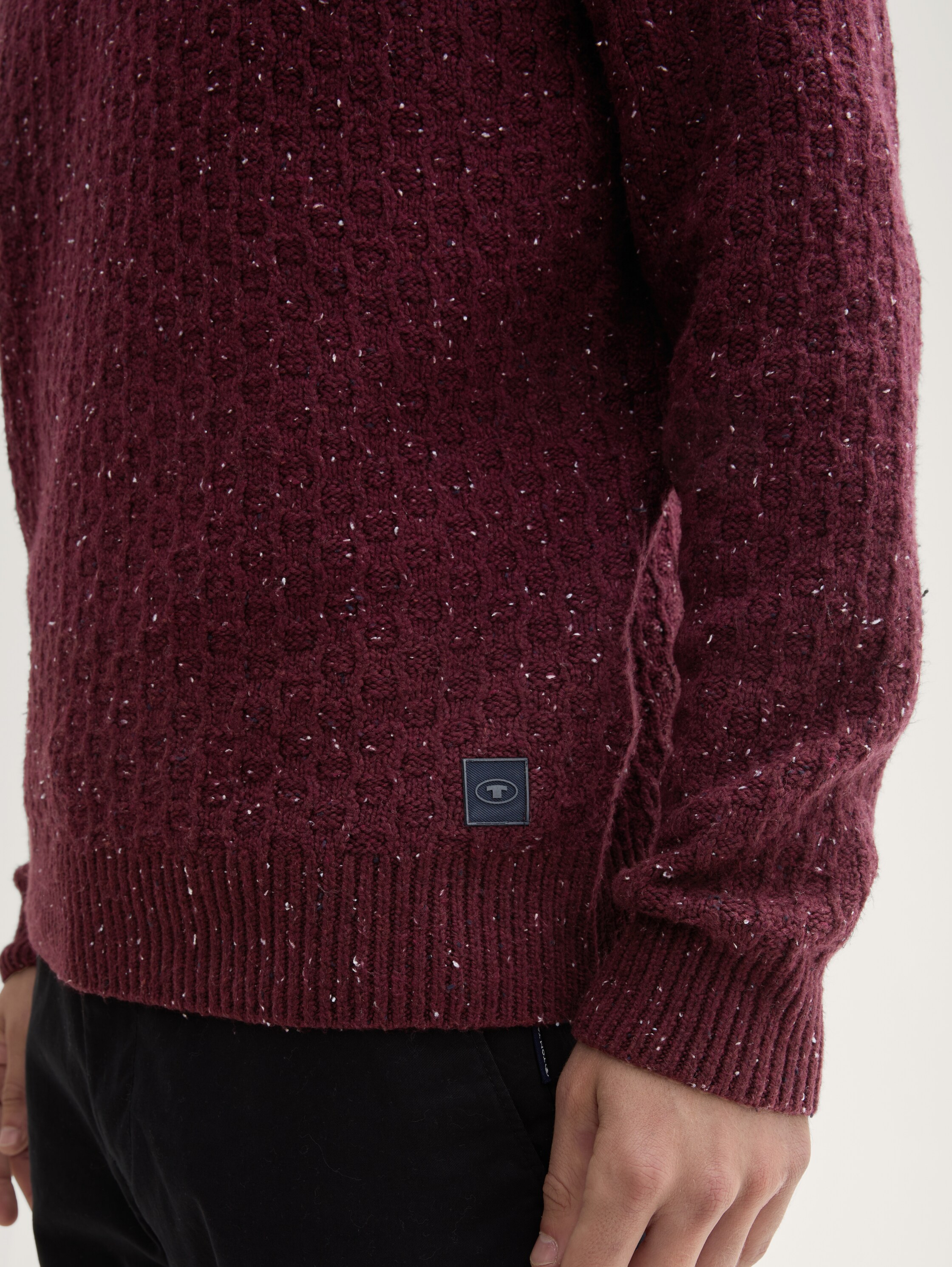 Regular Fit Strickpullover in Melange-Optik - gipsy_purple_multicolor_neps - 