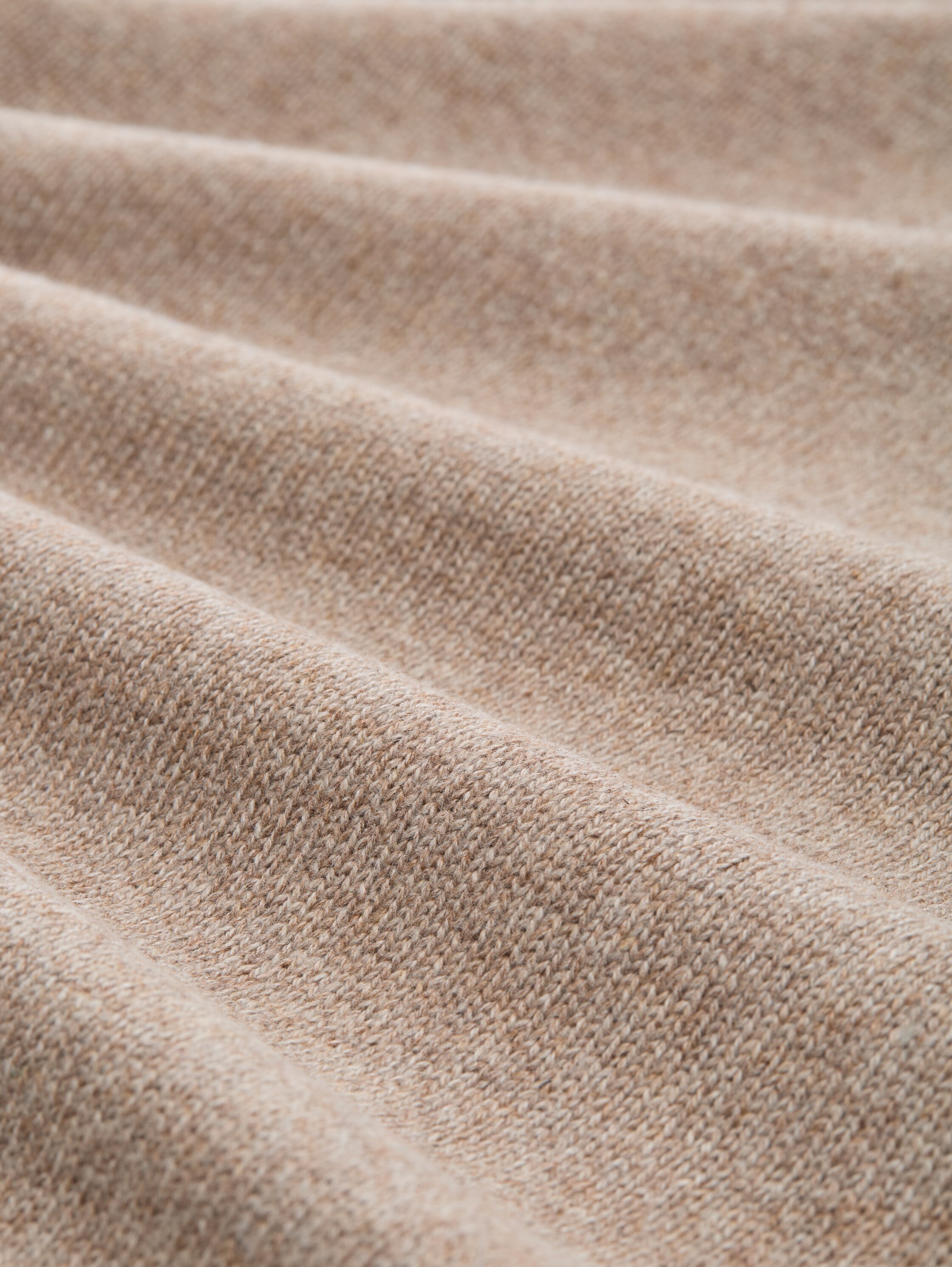 Cosy Troyer Strickpullover mit Reißverschluss - parasol_brown_melange - 