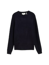 Ausgewählt, Soft-Touch Strickpullover im Regular Fit von Tom Tailor, blau