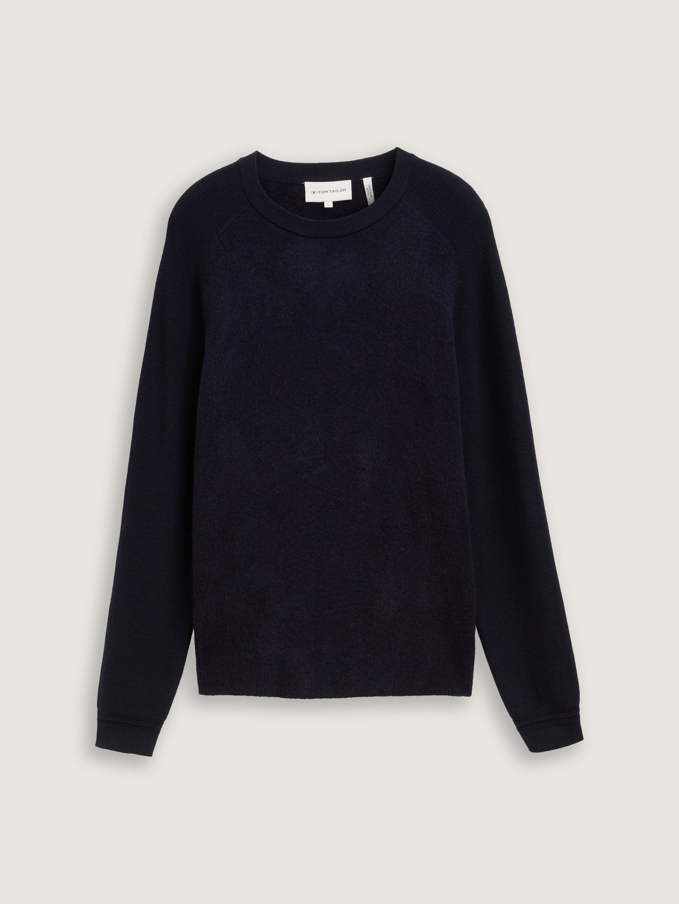 Soft-Touch Strickpullover im Regular Fit - knitted_navy_melange - 
