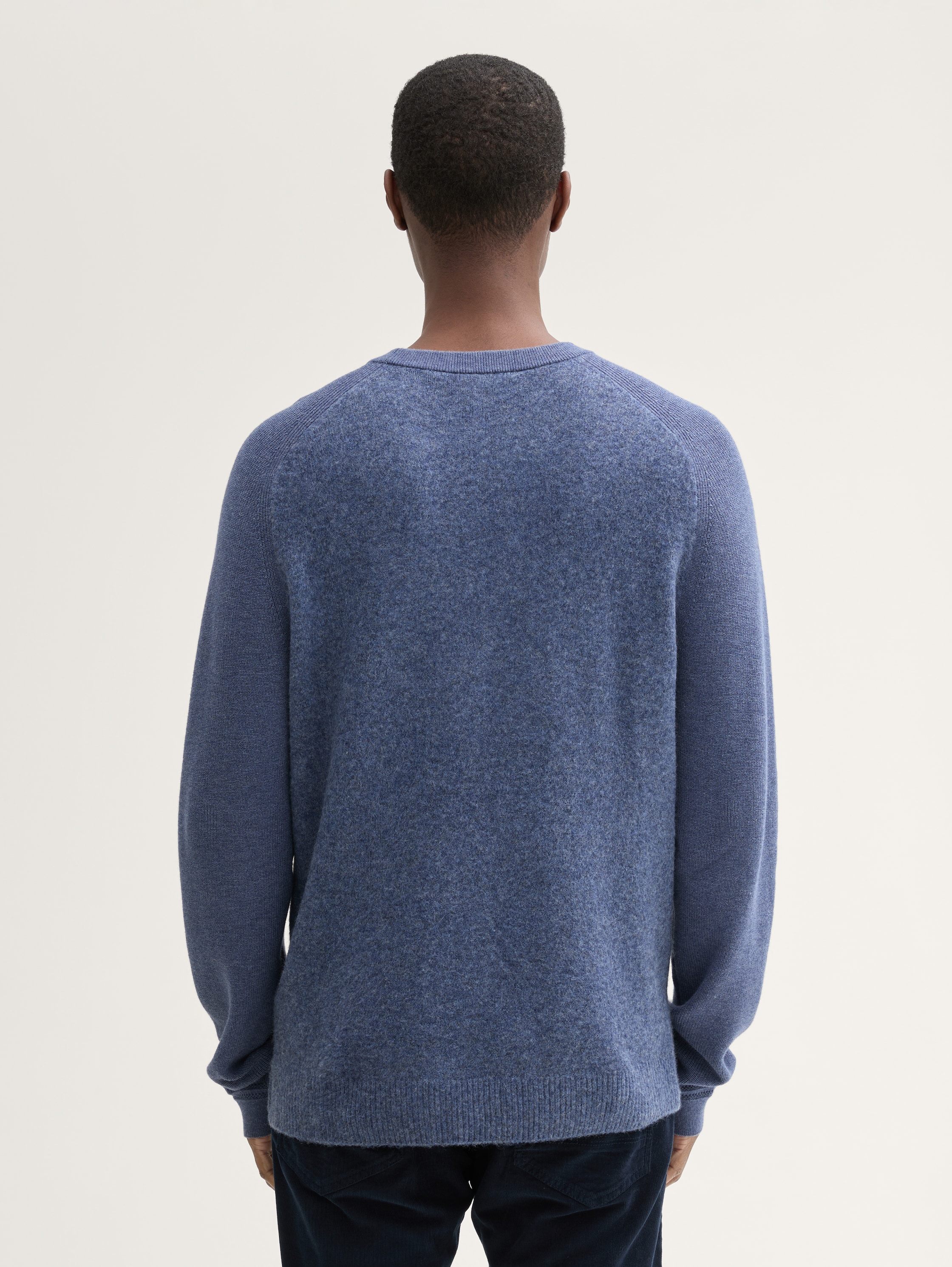 Soft-Touch Strickpullover im Regular Fit - vintage_indigo_blue_melange -