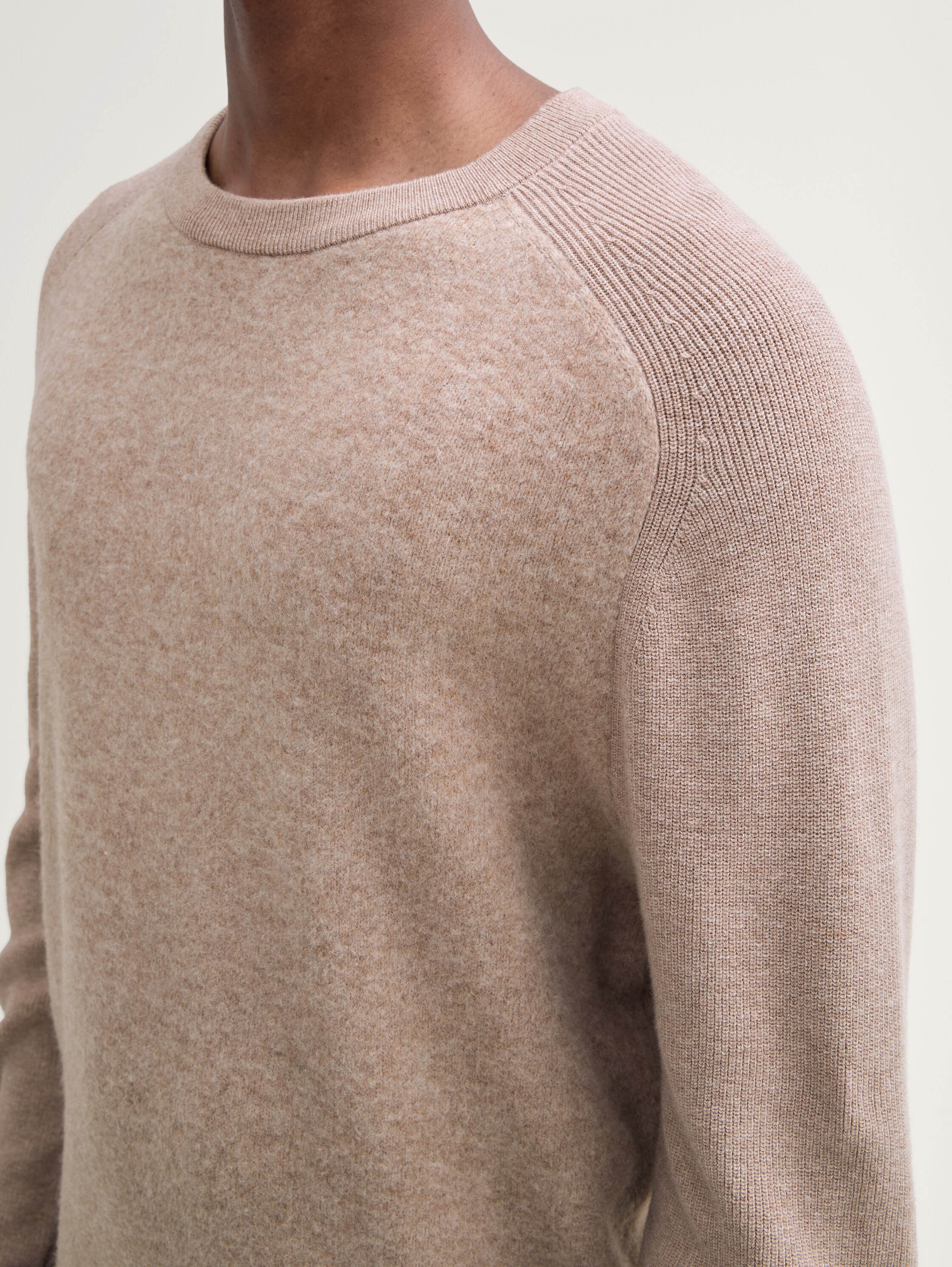 Soft-Touch Strickpullover im Regular Fit - parasol_brown_melange - 