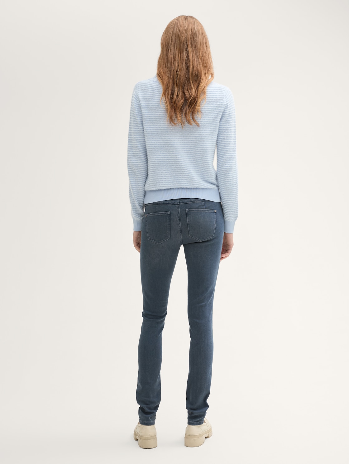 TTALEXA SLIM Jeans - mid stone blue grey denim - Auschnitt Model-Rückansicht