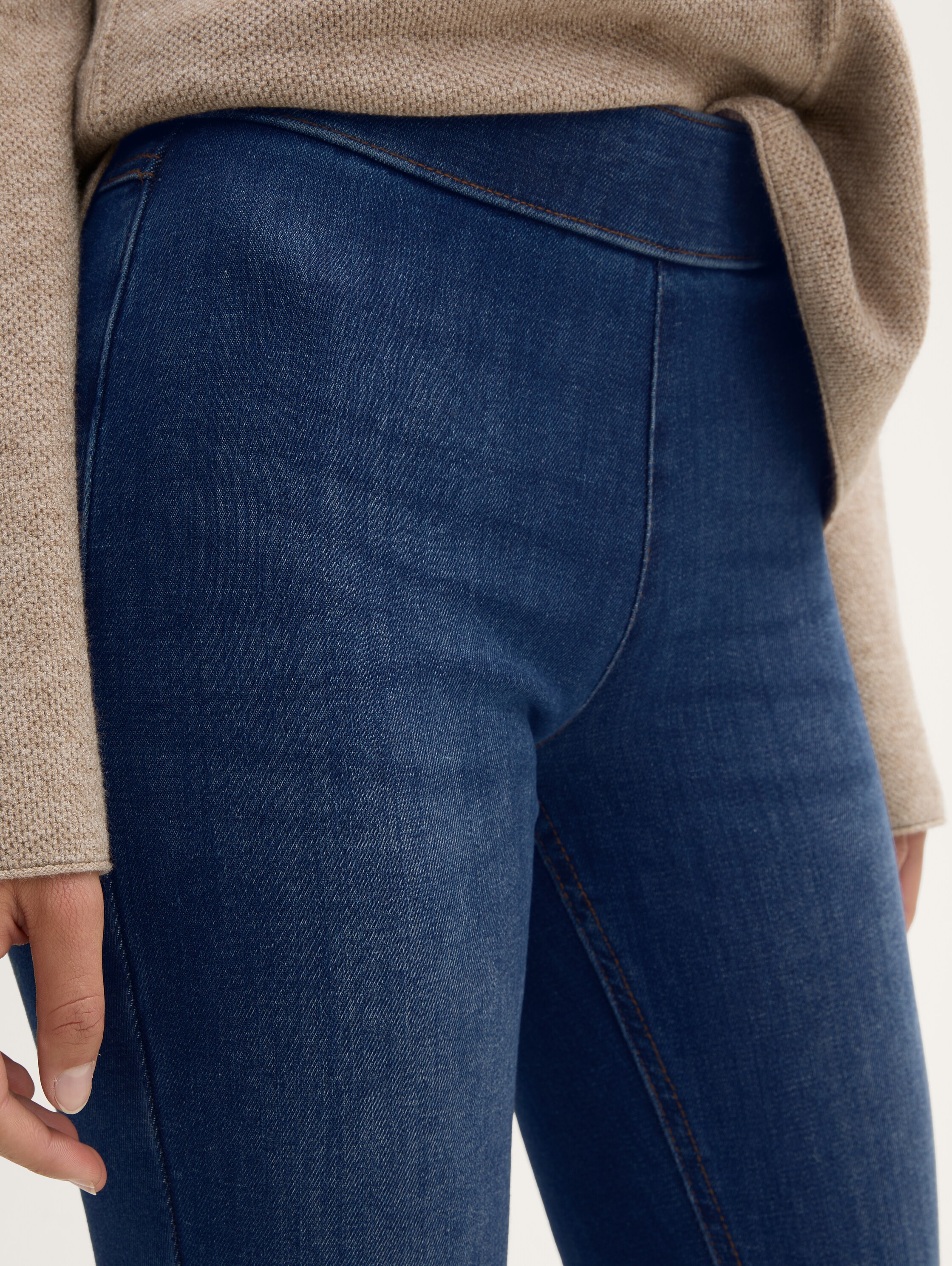 TTKATE skinny jeans met elastische tailleband - clean_rinsed_blue_denim - 
