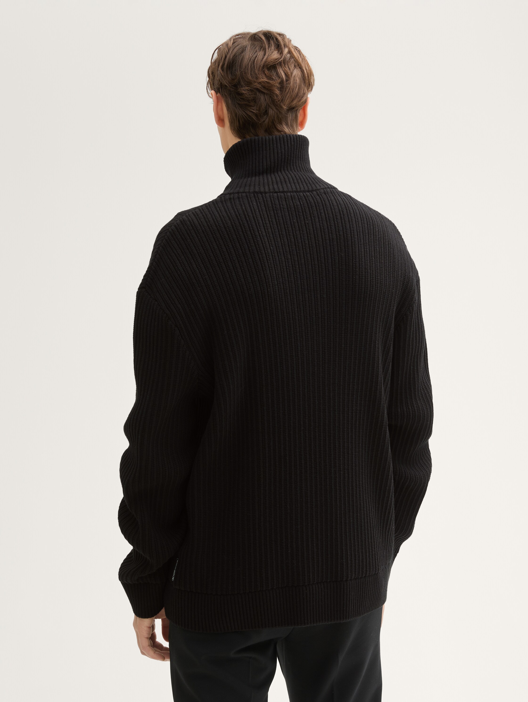 Relaxed Strickjacke mit Reißverschluss - 3