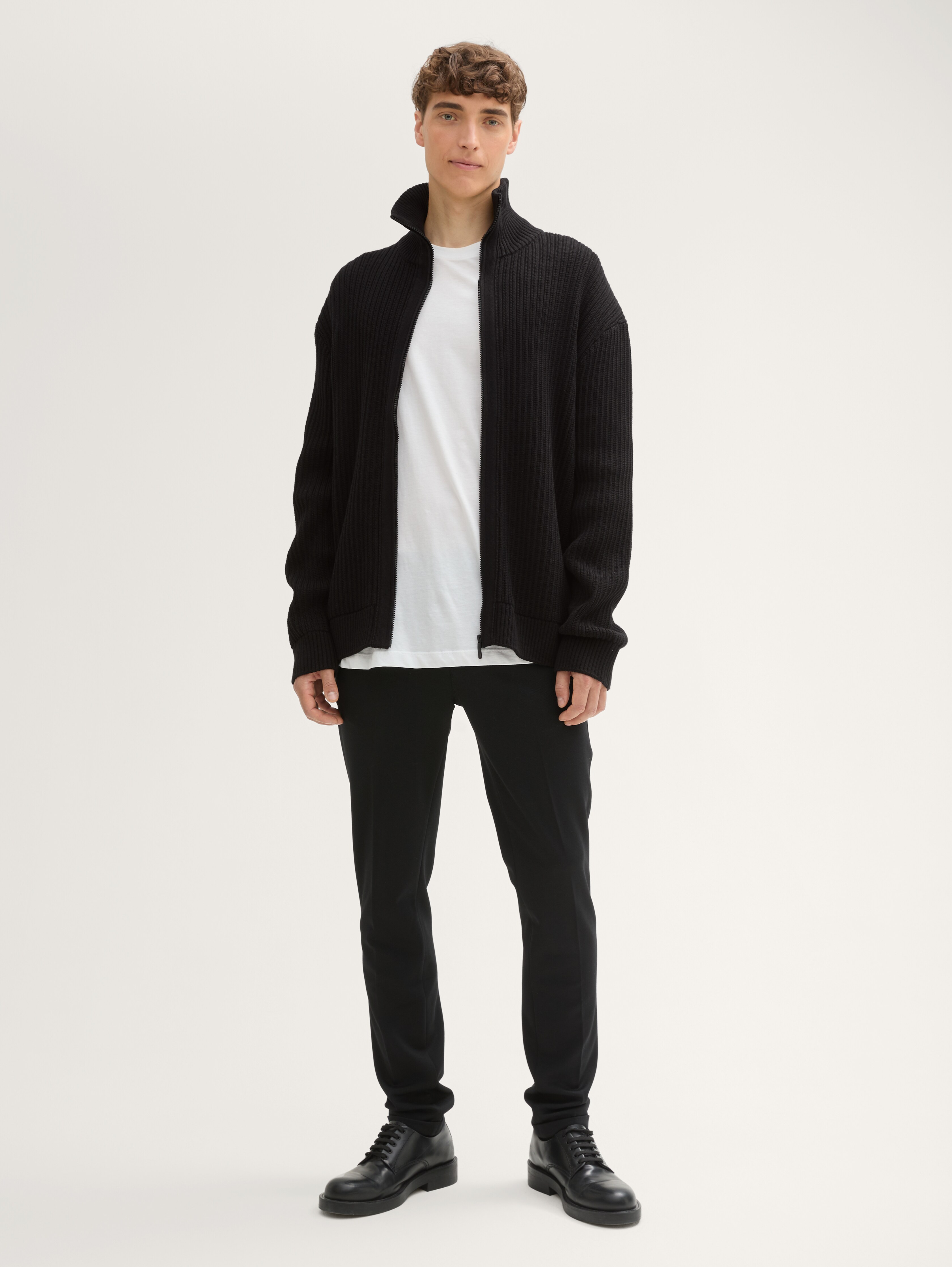 Relaxed cardigan with zip by Tom Tailor