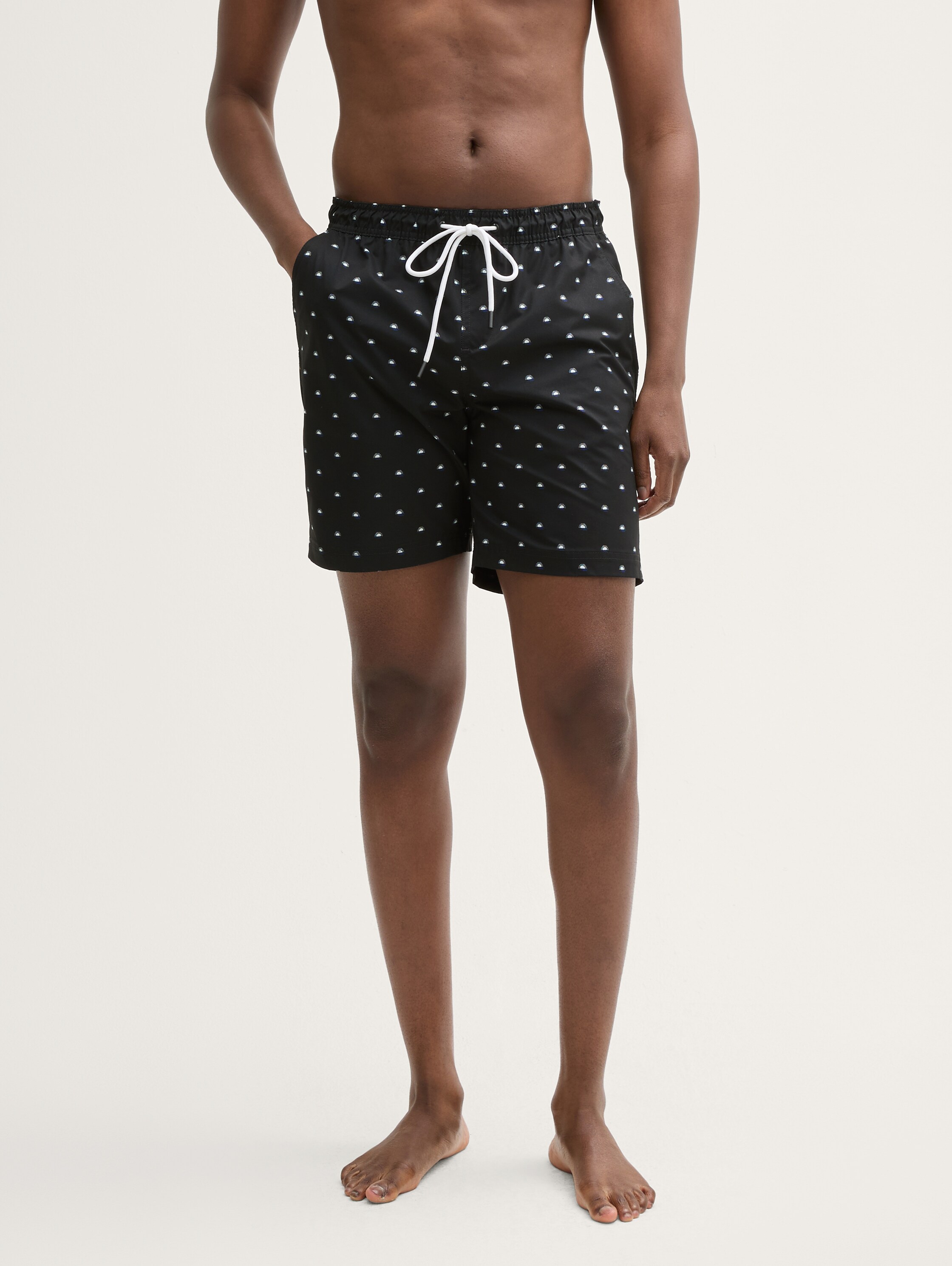 Badeshorts mit Print - black_mini_sunrise_print - 