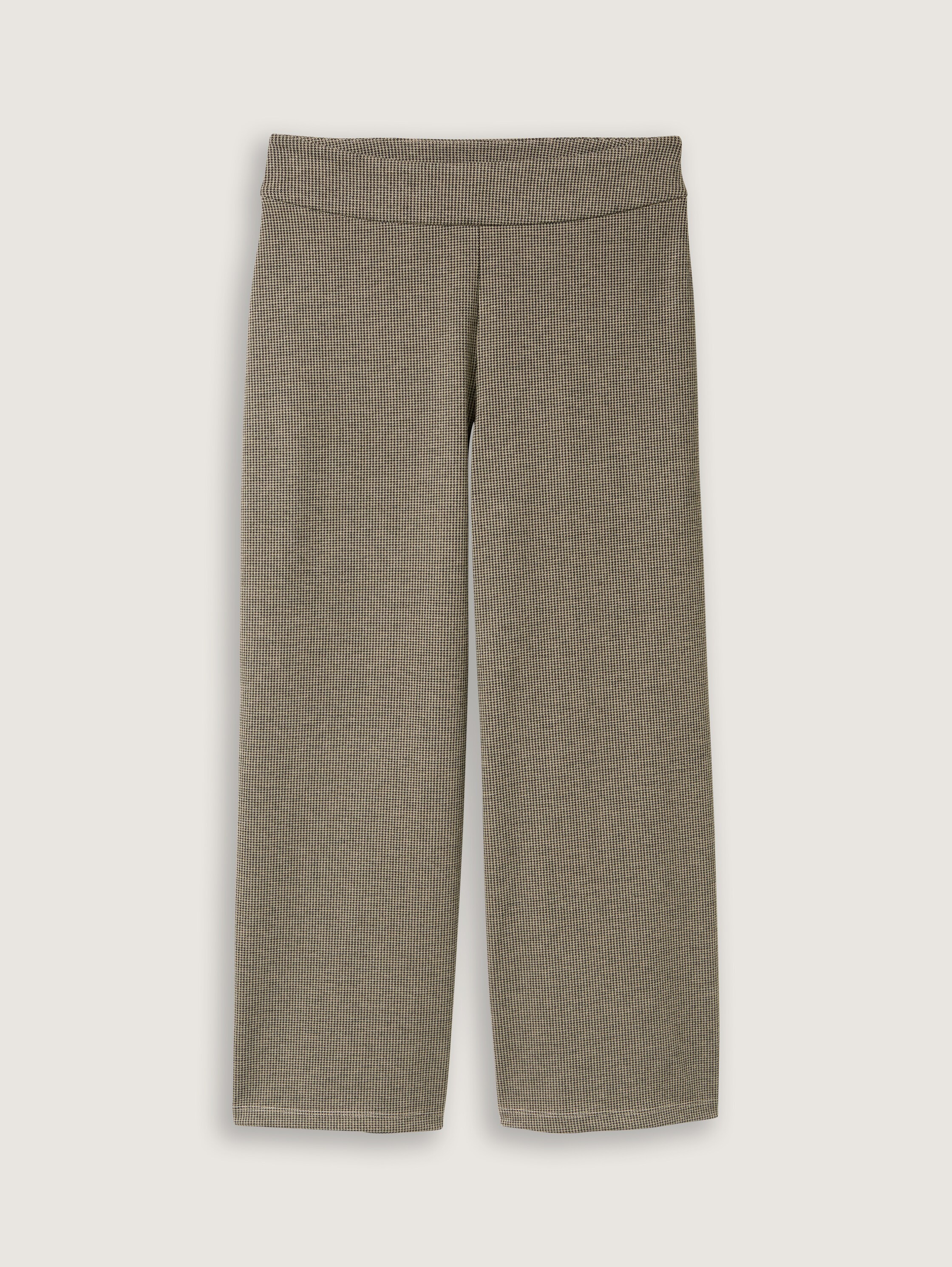 Cropped Culotte Hose - cargo_beige_mini_pepita - 