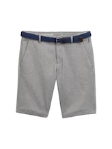 Geselecteerd, Stretch slim chino shorts met riem door Tom Tailor, blauw