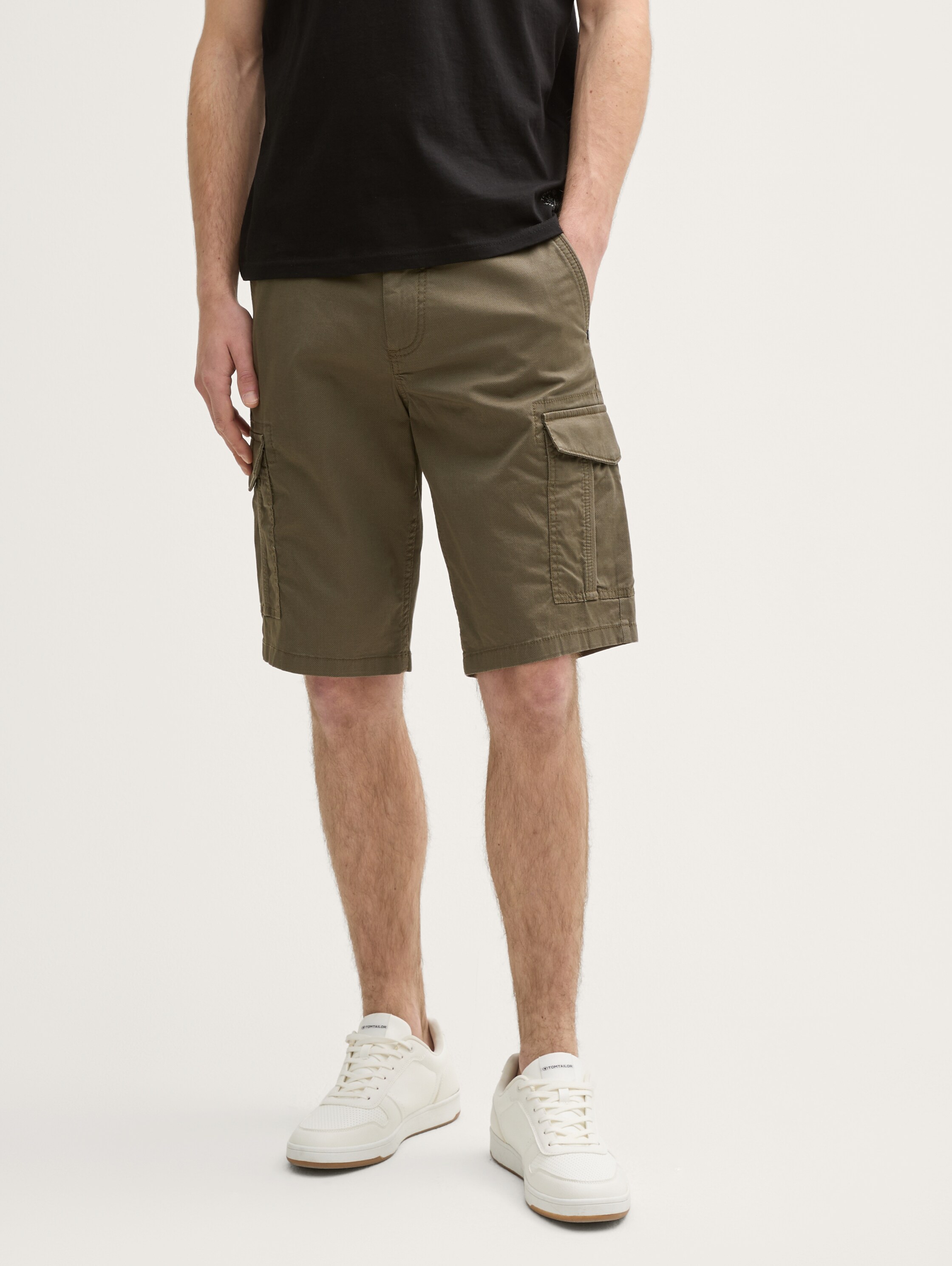 Cargo shorts met zakken - olive_triangle_print - 