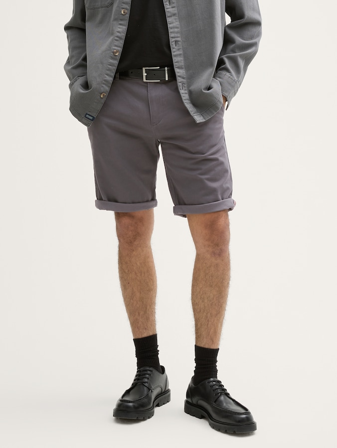 Slim Chino Shorts door Men, Tarmac Grey