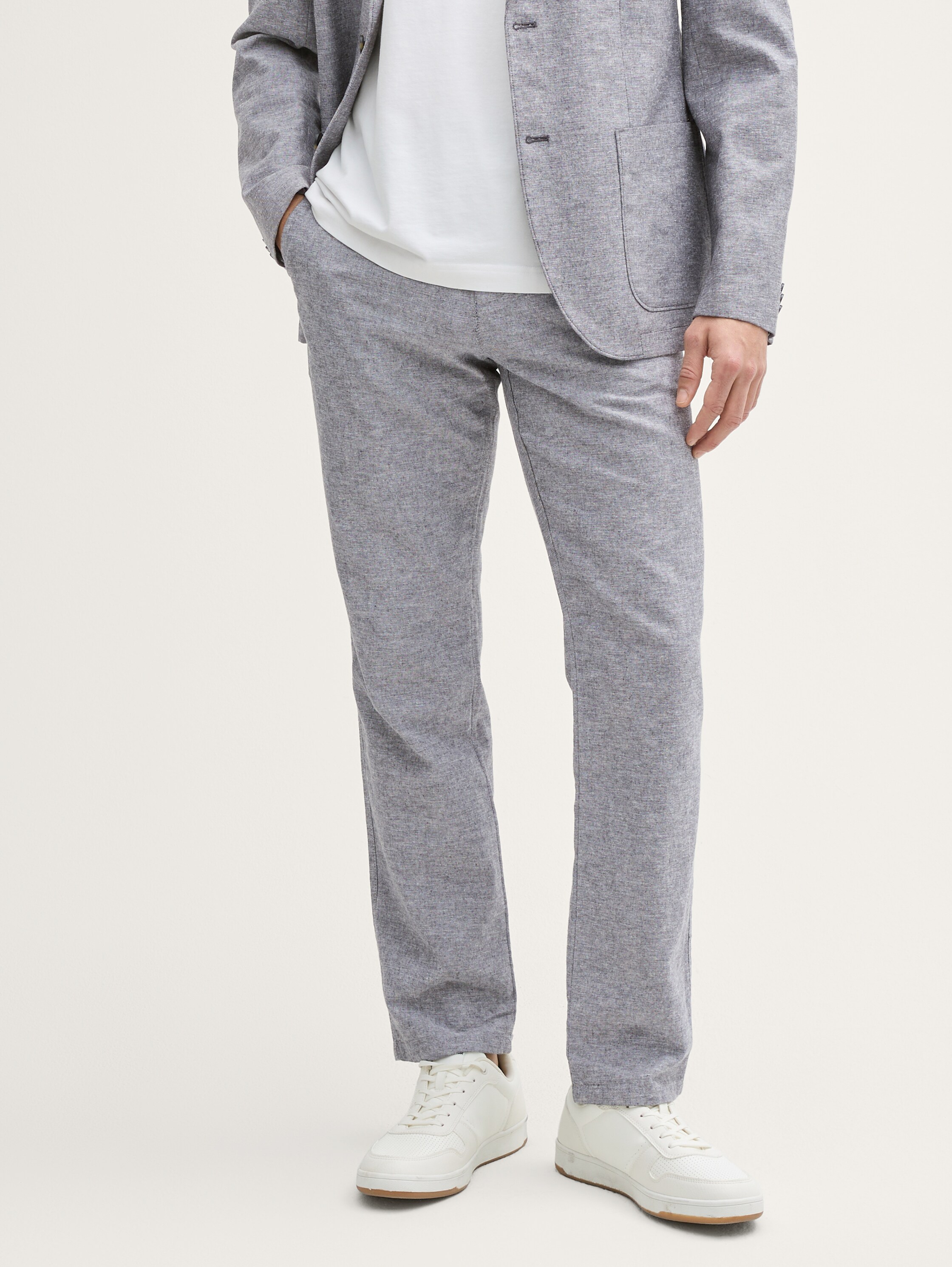 Regular Chino Hose mit Leinenanteil - 4