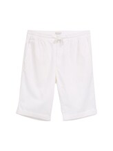 Ausgewählt, Regular Shorts mit Leinenanteil von Tom Tailor, weiß