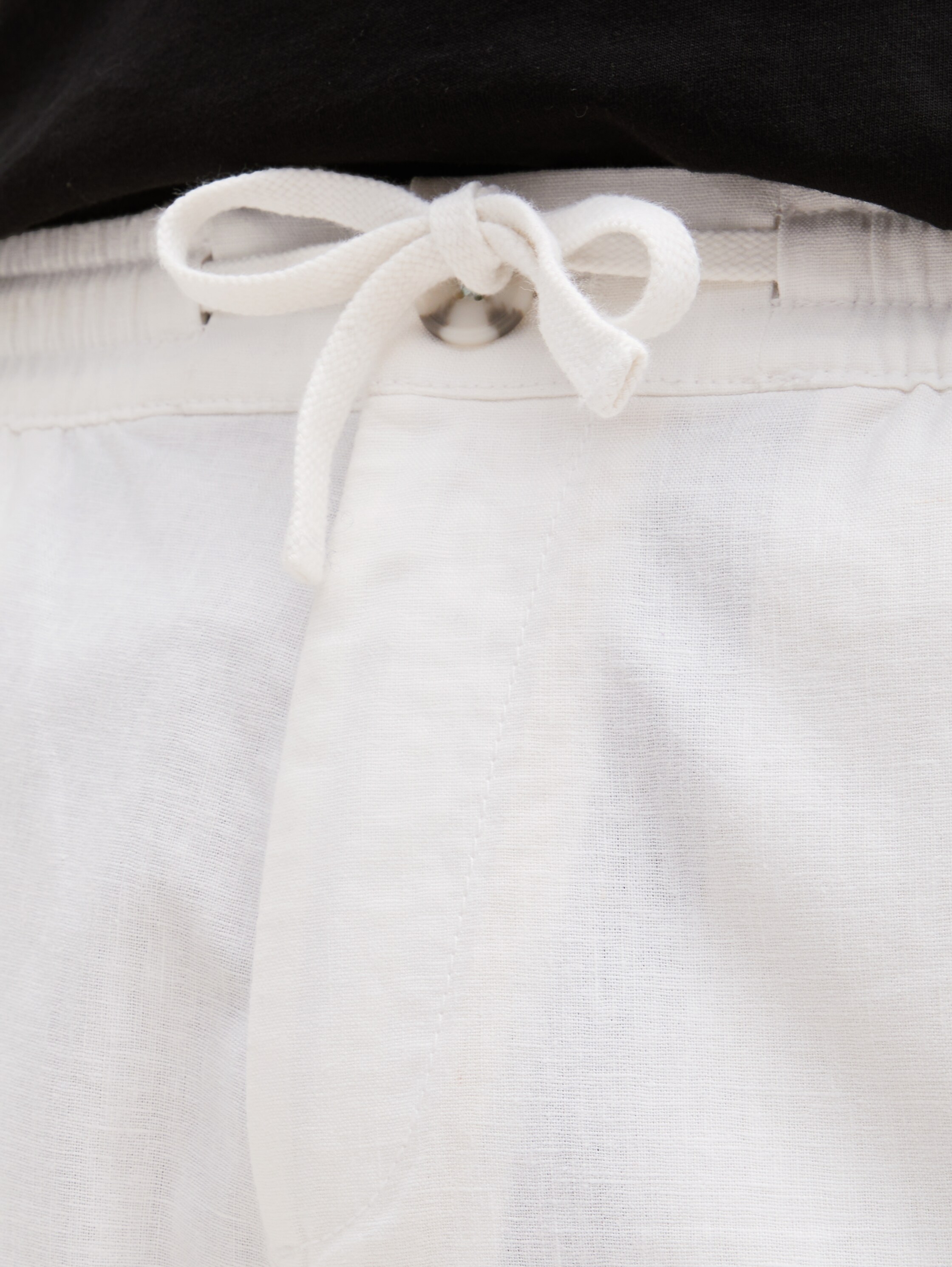 Regular Shorts mit Leinenanteil - white - 