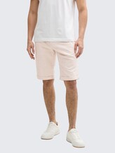 Regular Shorts mit Leinenanteil - silver ecru chambray - Ausschnitt Model-Vorderansicht