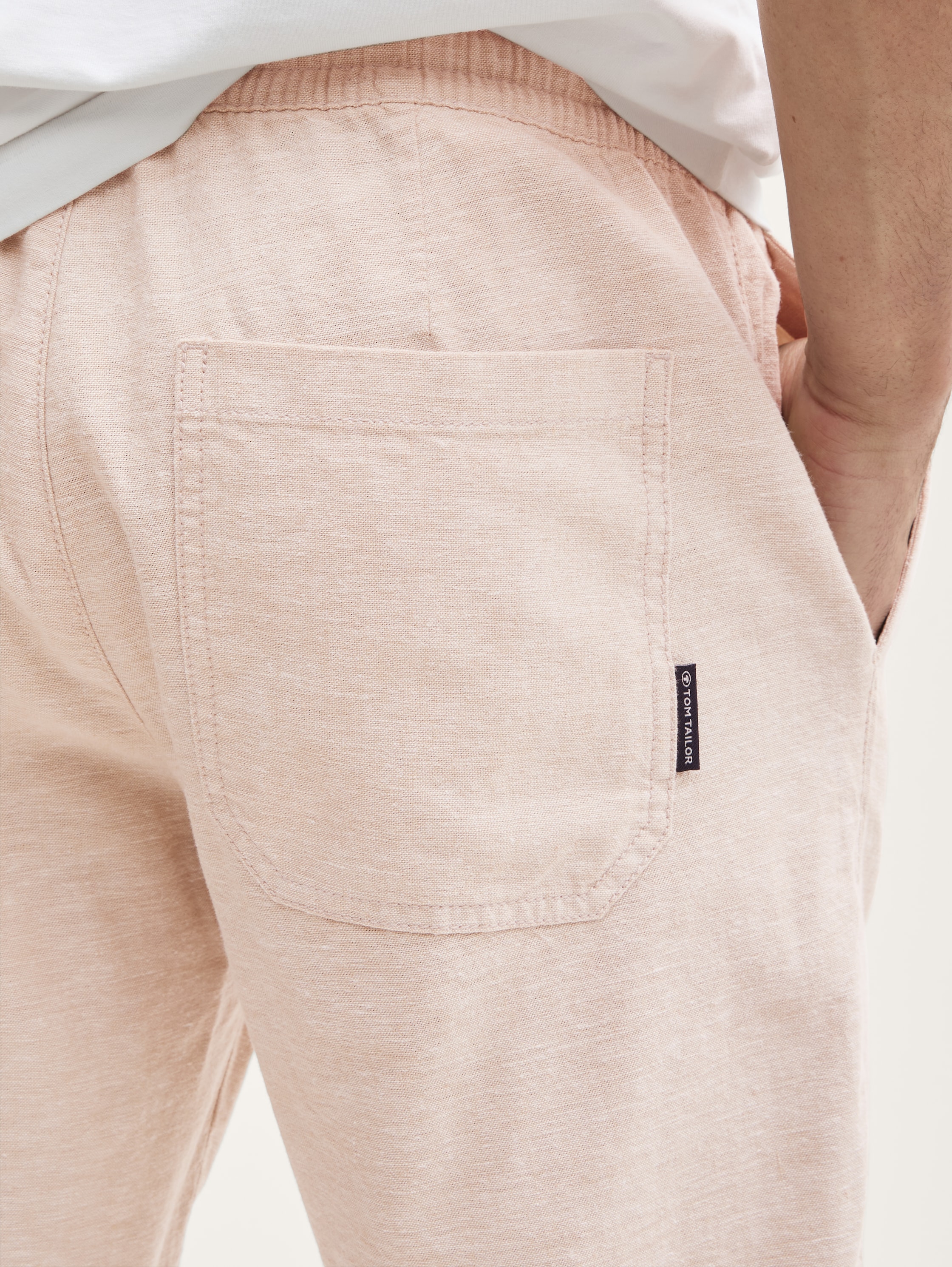 Regular Shorts mit Leinenanteil - silver_ecru_chambray - 