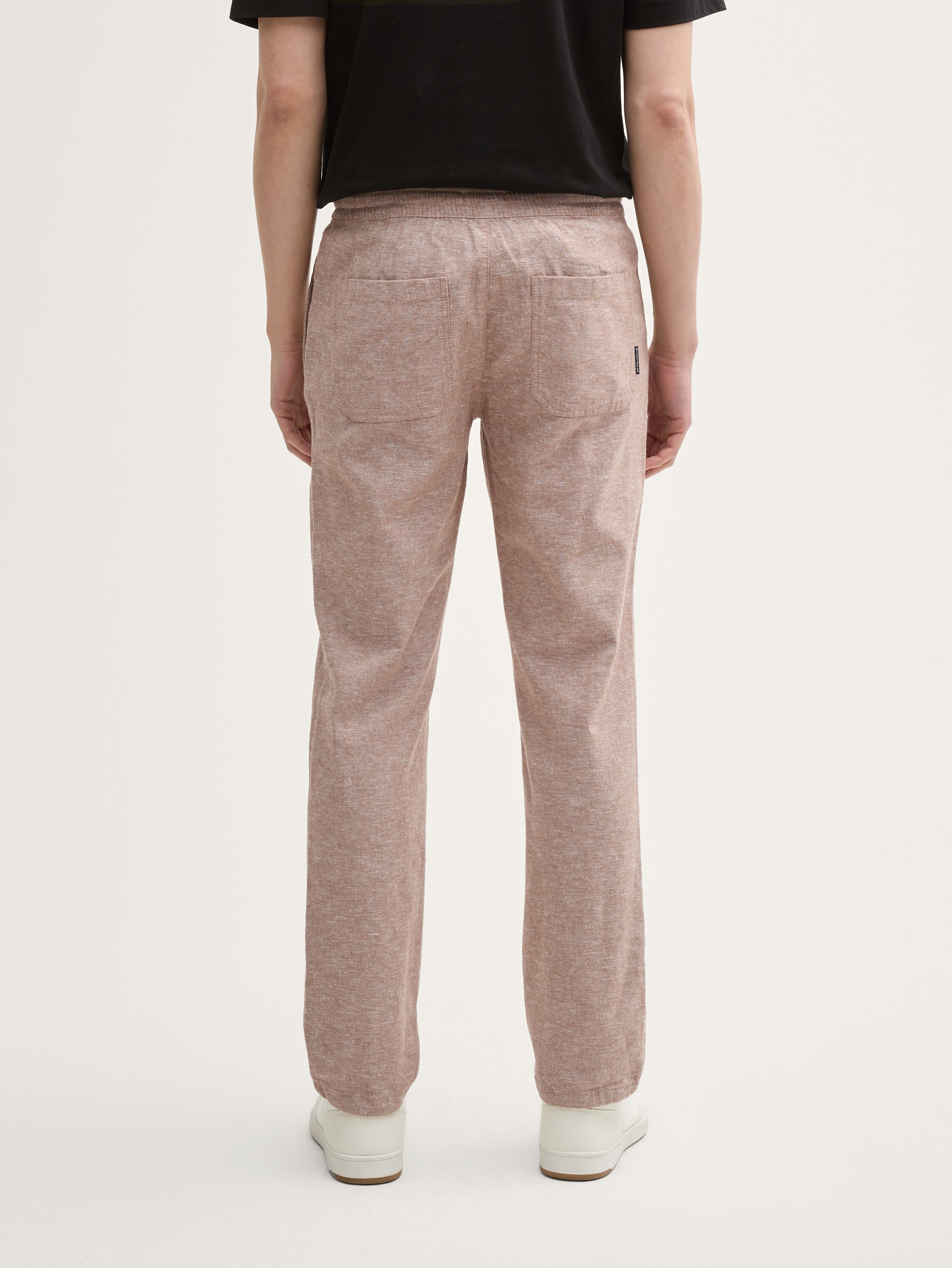Regular Chino Hose mit Leinenanteil - mocha_brown_chambray - 