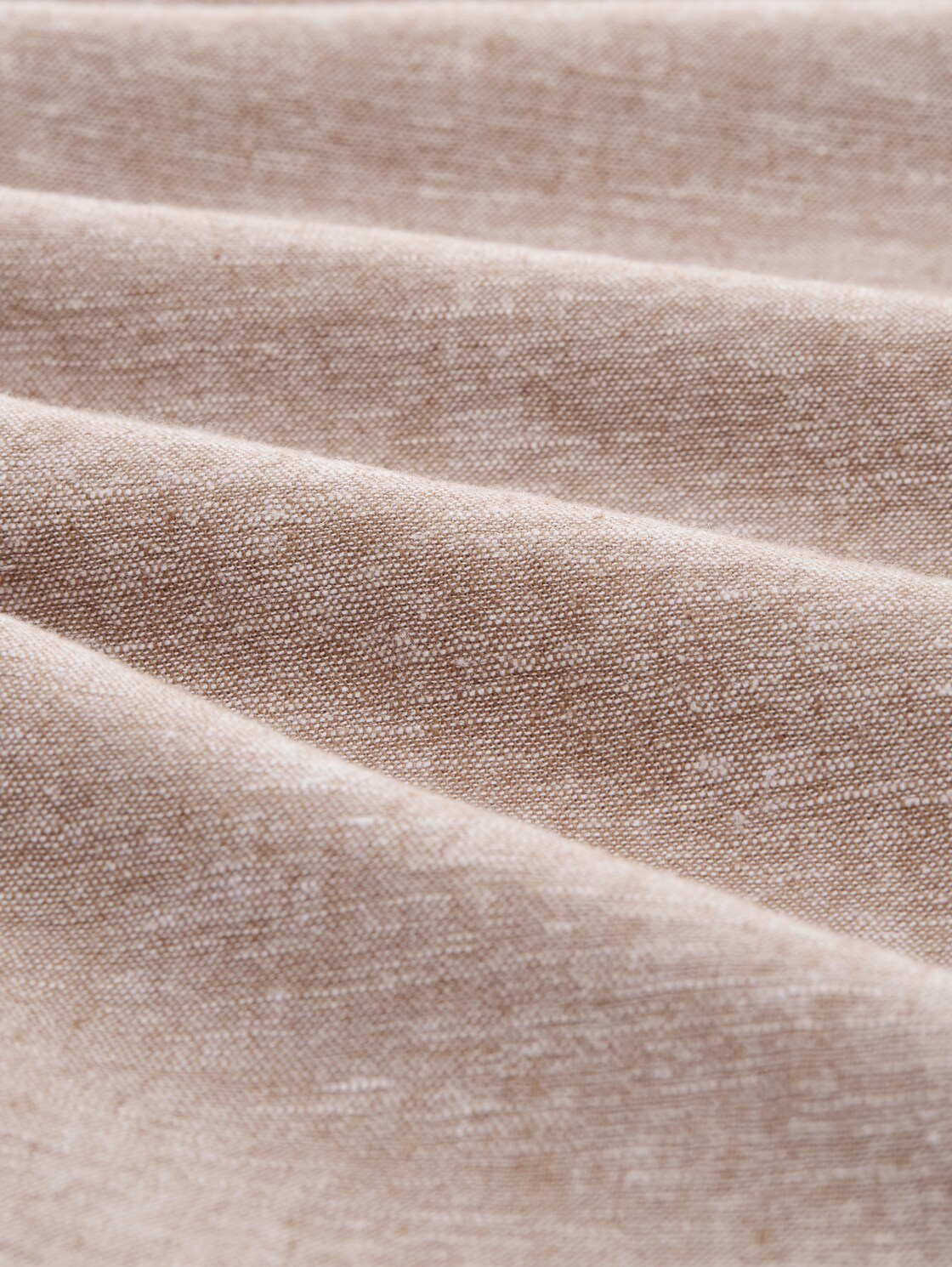 Regular Chino Hose mit Leinenanteil - mocha brown chambray - Material-Ansicht