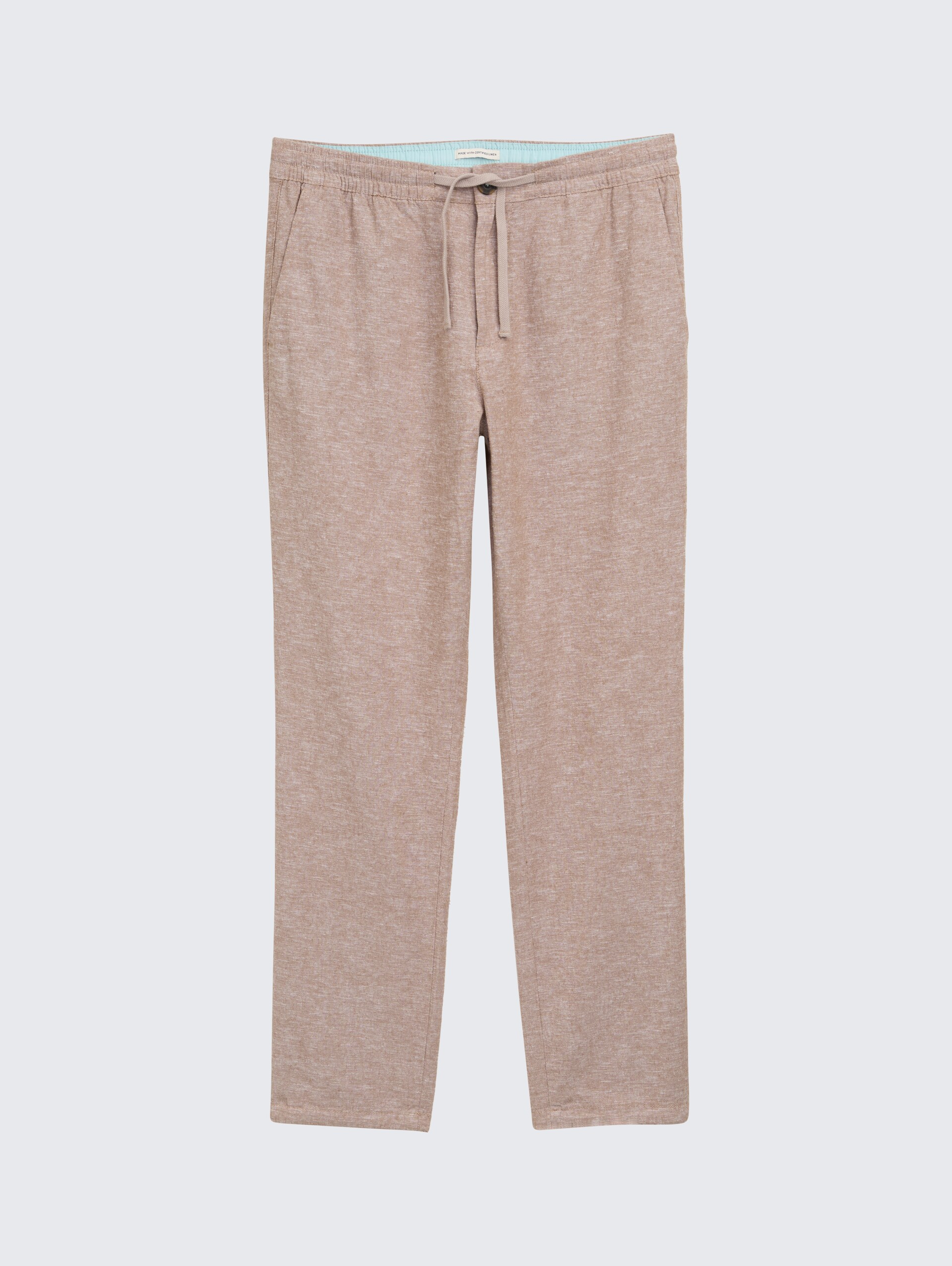 Regular Chino Hose mit Leinenanteil - mocha brown chambray - Vorder-Produkt-Ansicht