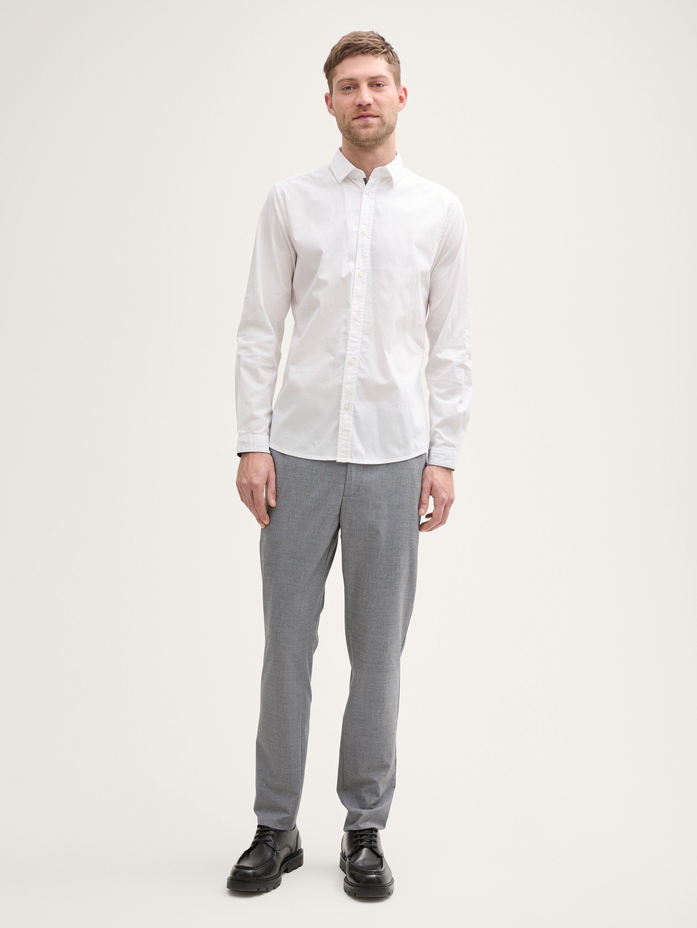 Ultralight Travis slim chino broek - grey_black_grindle - 