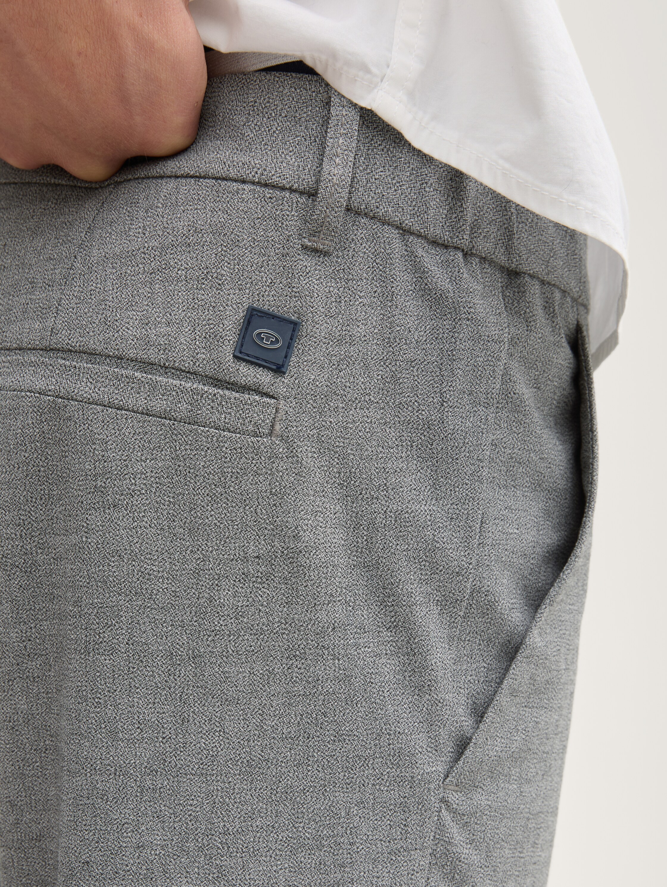 Ultralight Travis slim chino broek - grey_black_grindle - 