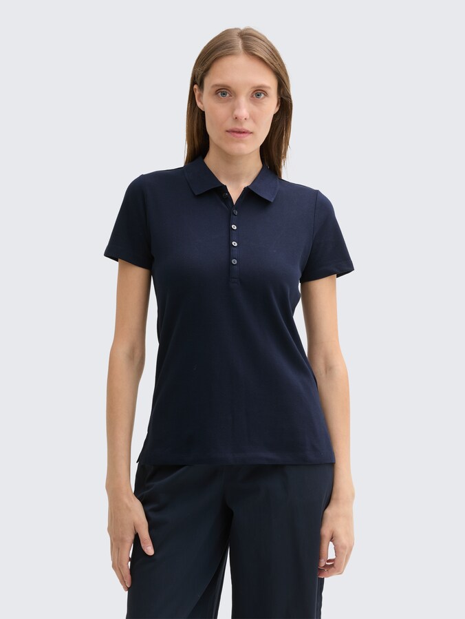 Polo en piqué stretch par Women, sky captain blue