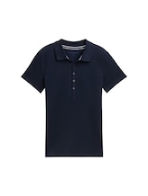Geselecteerd, Poloshirt van stretchpiqué door Tom Tailor, blauw