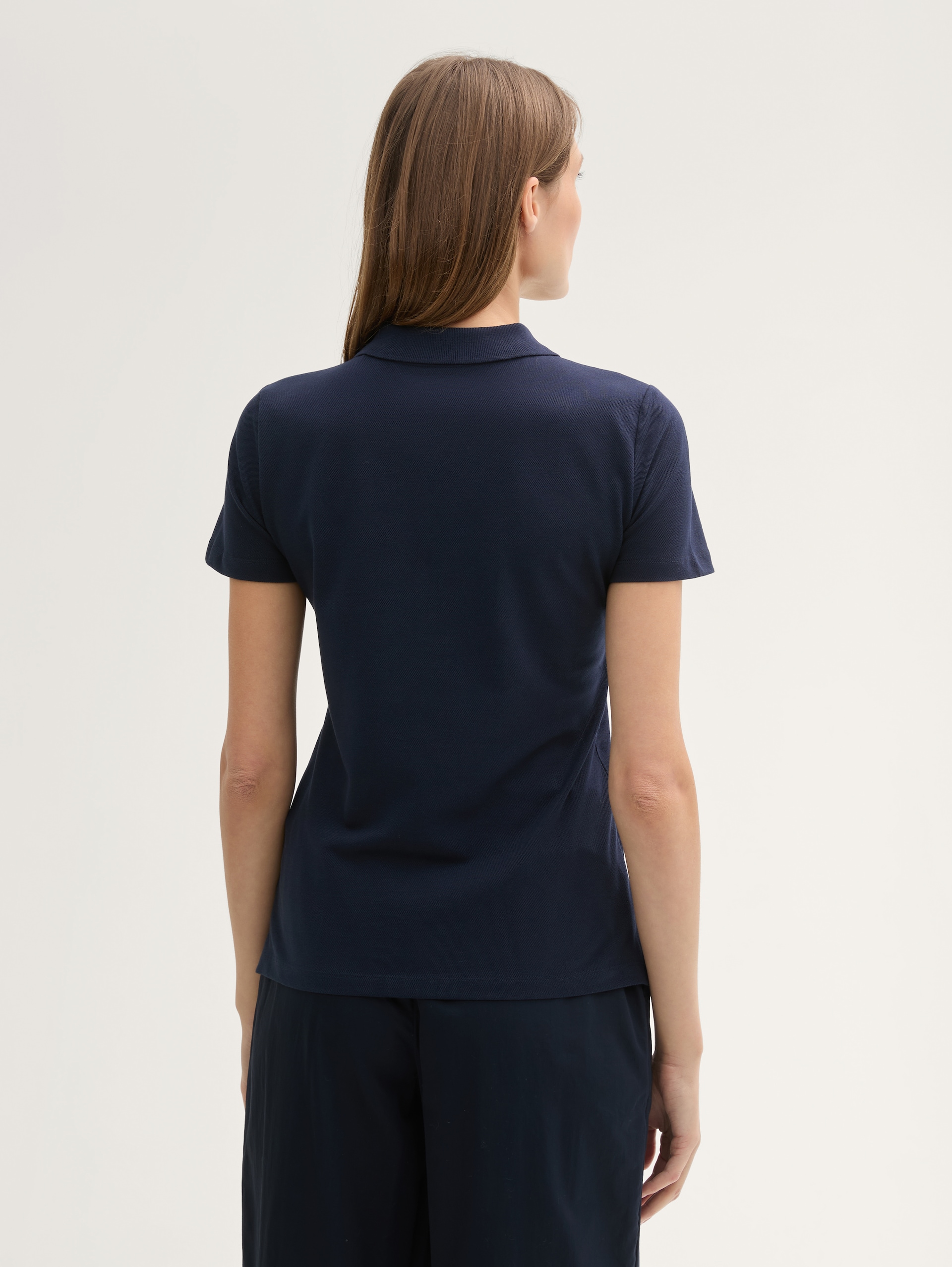 Poloshirt van stretchpiqué - sky captain blue