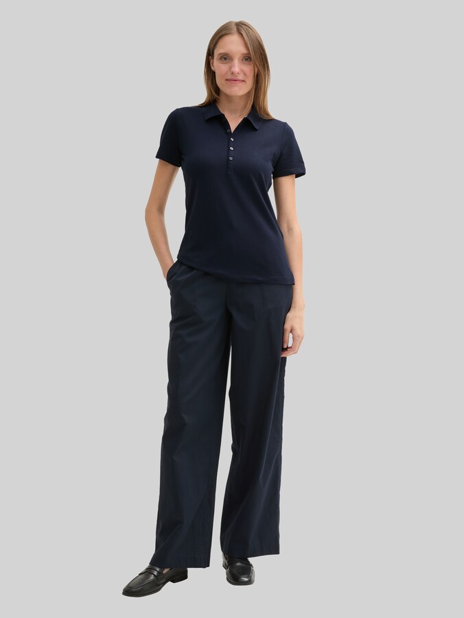 Poloshirt aus Stretch Piqué von Women, sky captain blue