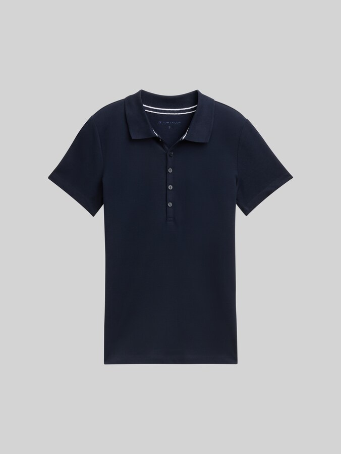 Polo en piqué stretch par Women, sky captain blue